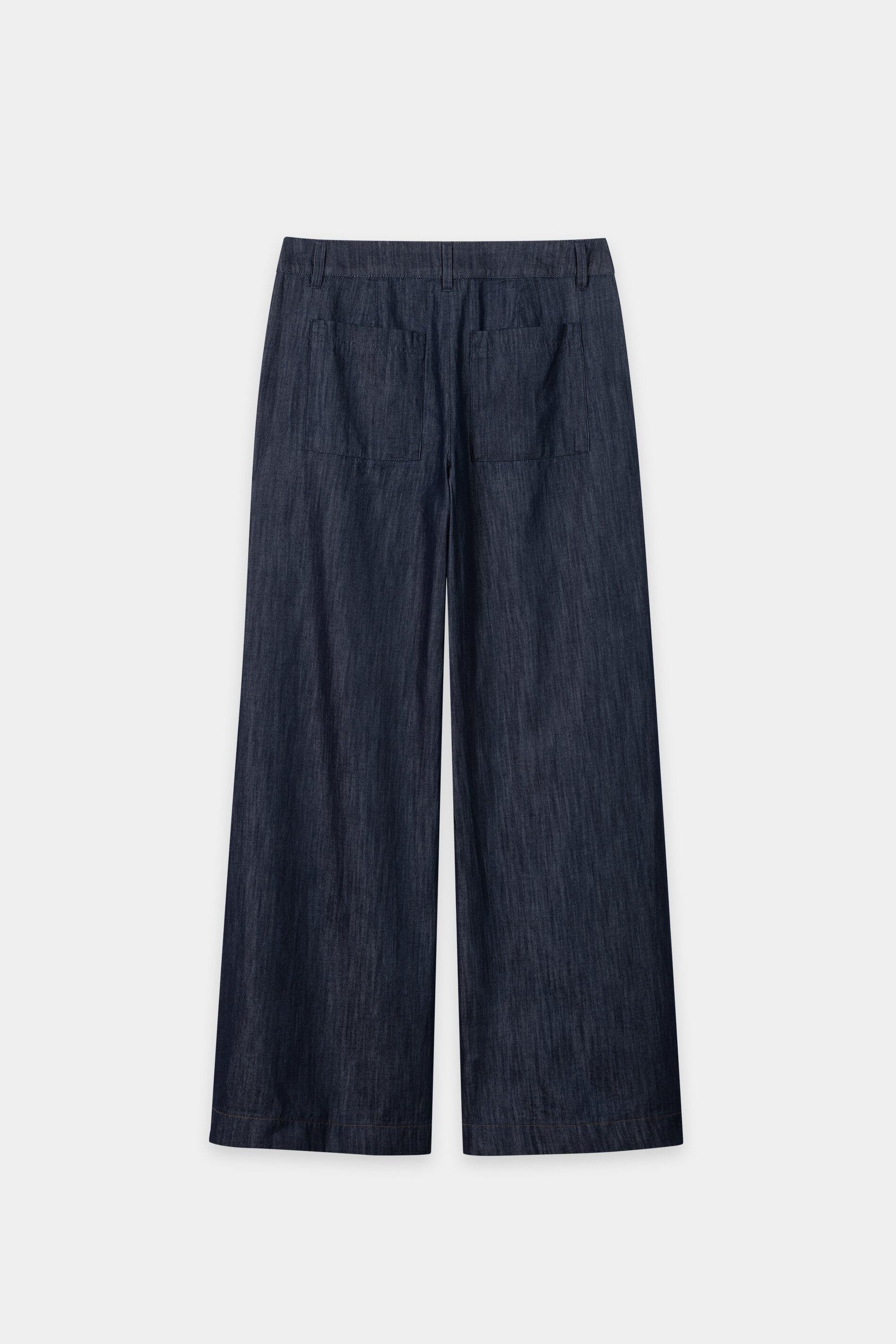 Wideleg-Denim mit Bundfalte - denim blue - Standard | Artikel Rück