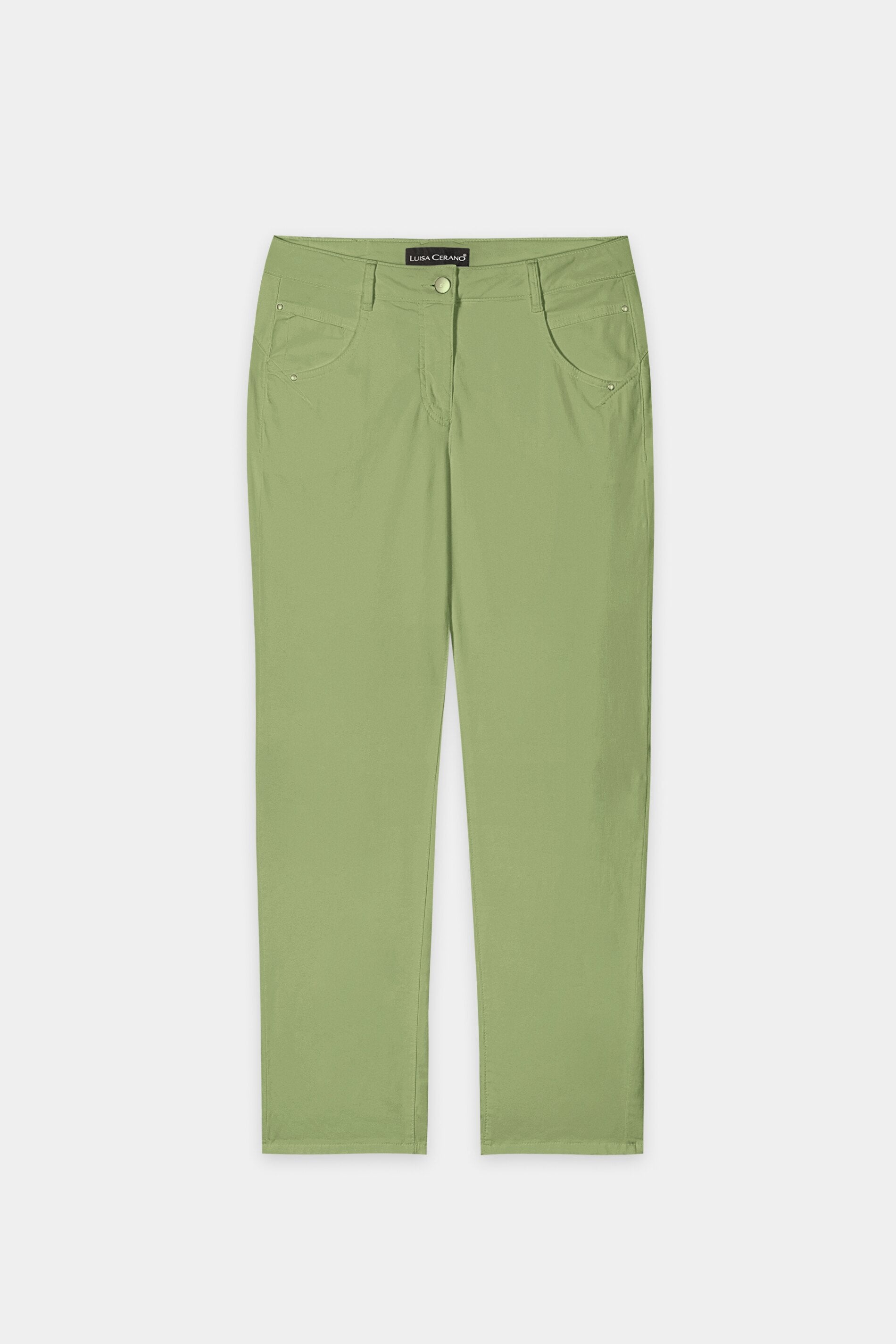 High-Stretch-Tapered-Denim - moss green - Standard | Artikel Front