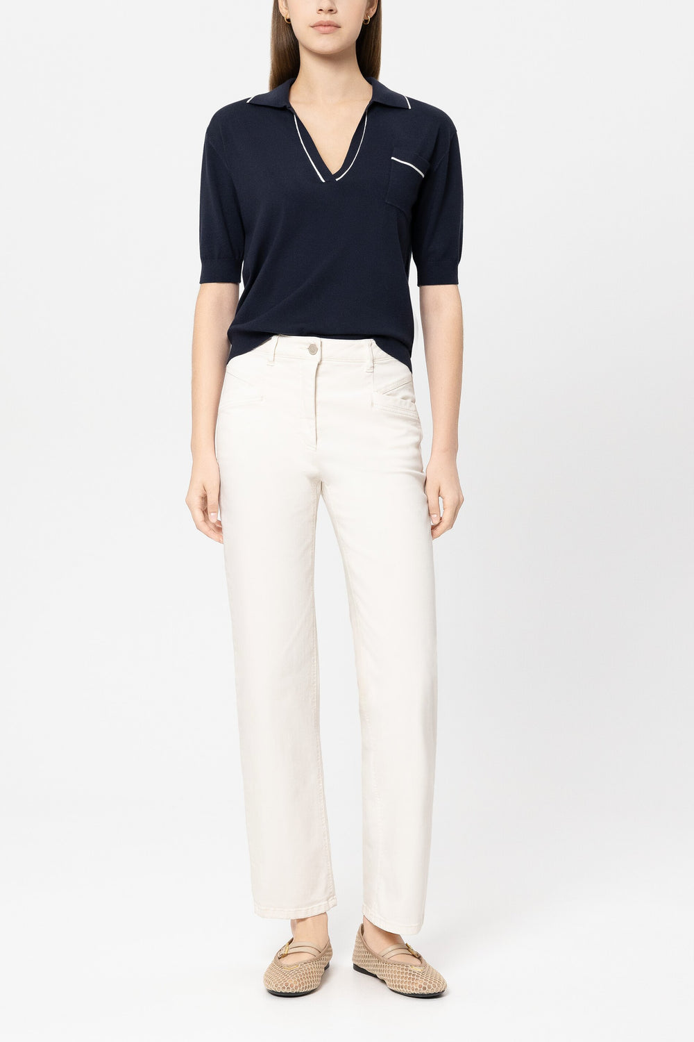 Denim droit authentique - crème - standard