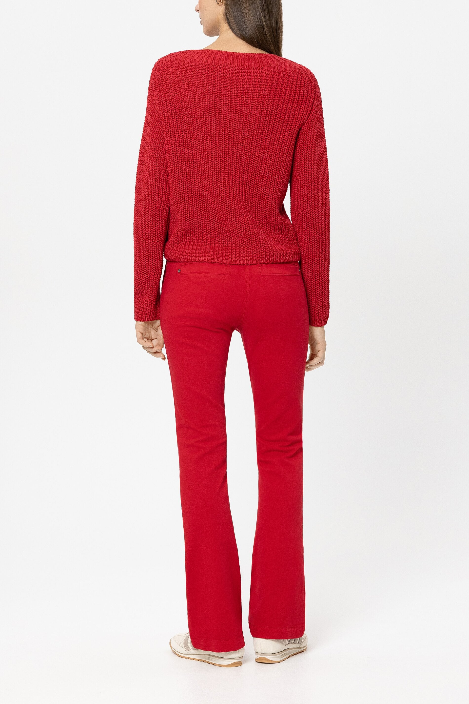 Authentic-Flared-Denim - cherry red - Standard | Model Rück