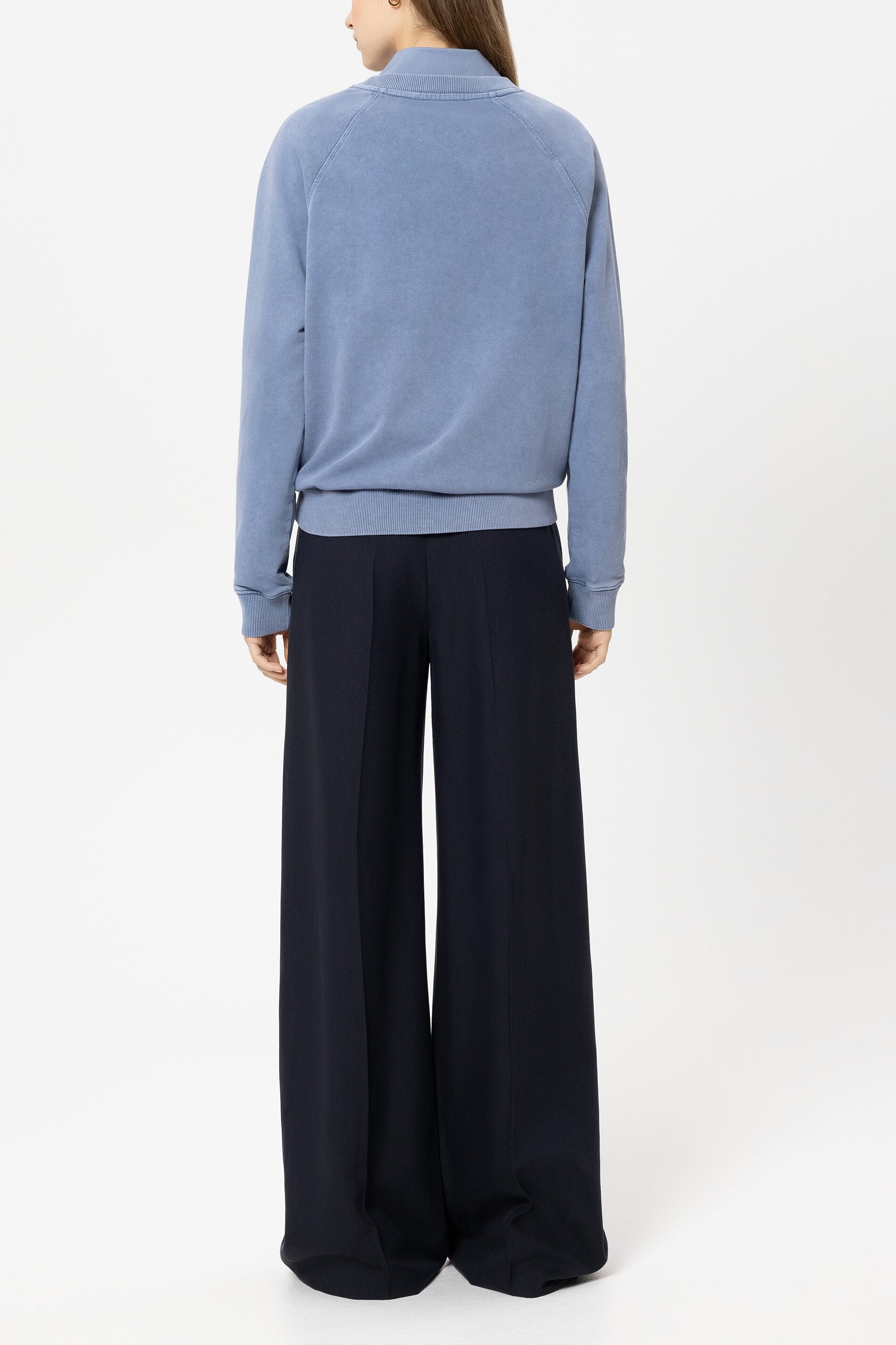 Gabardine-Wideleg-Pants - navy blue - Standard | Model Rück