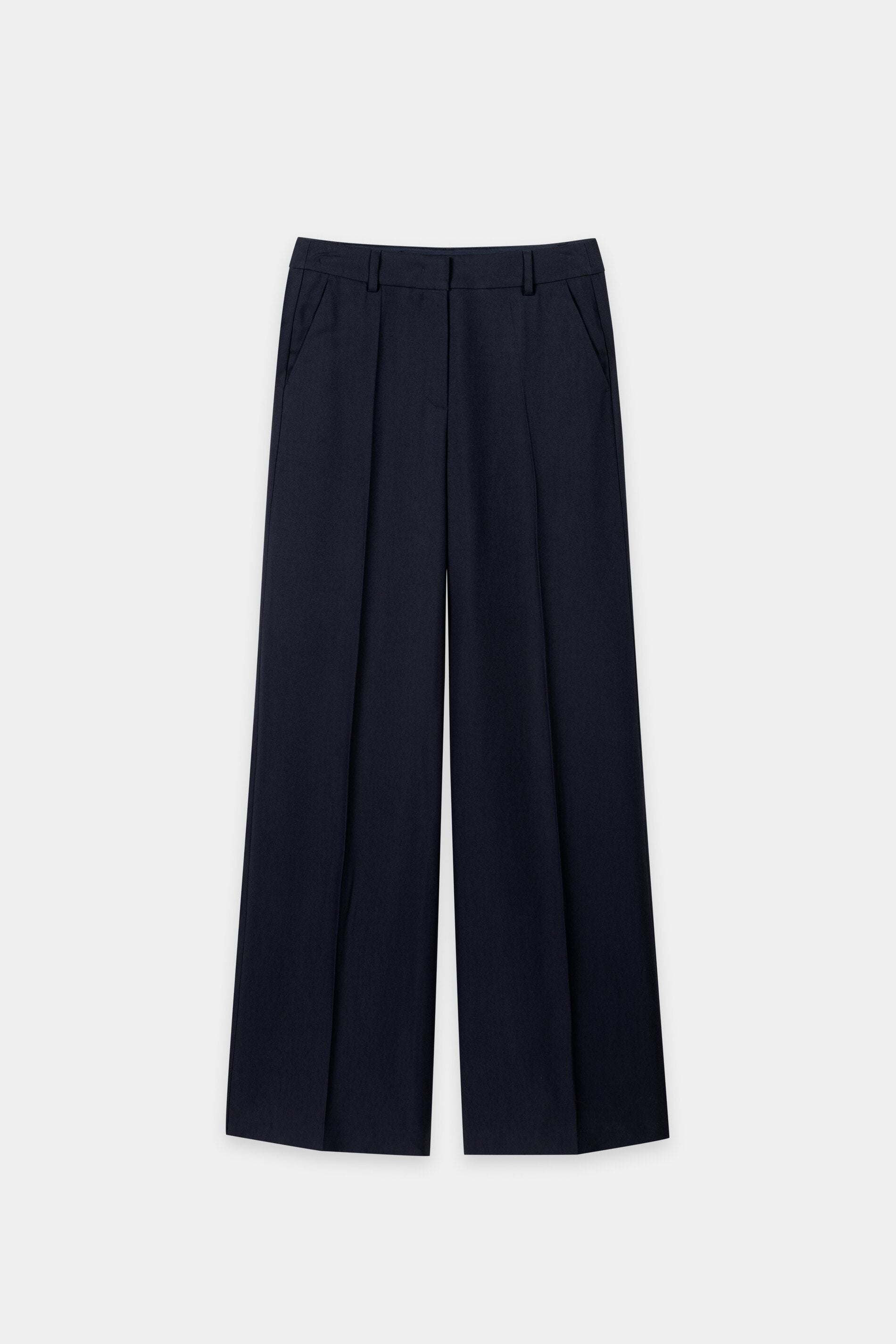 Gabardine-Wideleg-Pants - navy blue - Standard | Artikel Front