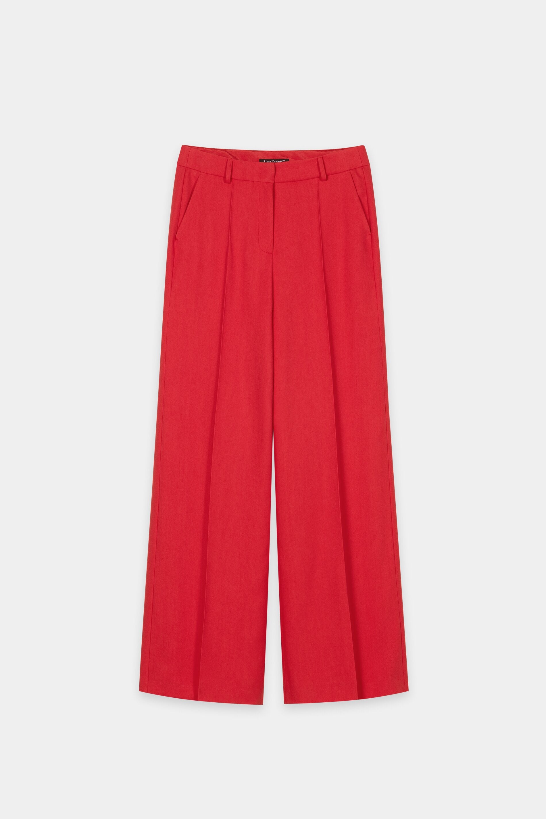 Gabardine-Wideleg-Pants - cherry red - Standard | Artikel Front