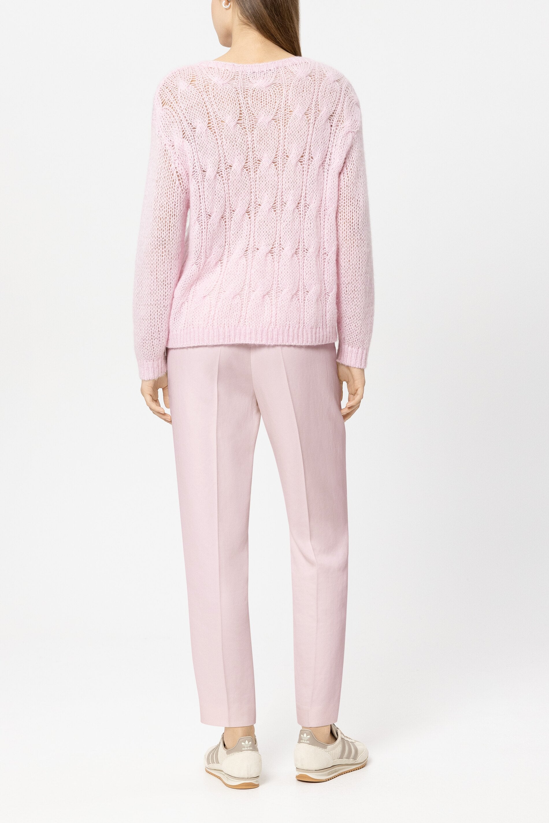 Twill-Tapered-Pants - creamy blush - Standard | Model Rück