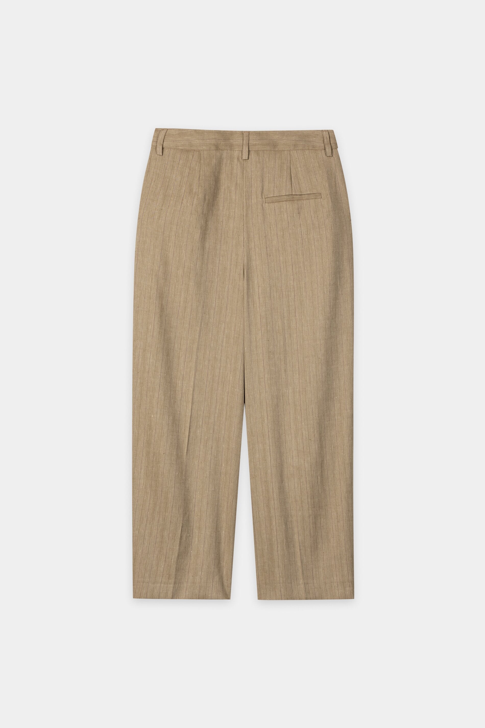 Tapered-Pants aus Leinen-Mix - sand - Standard | Artikel Rück