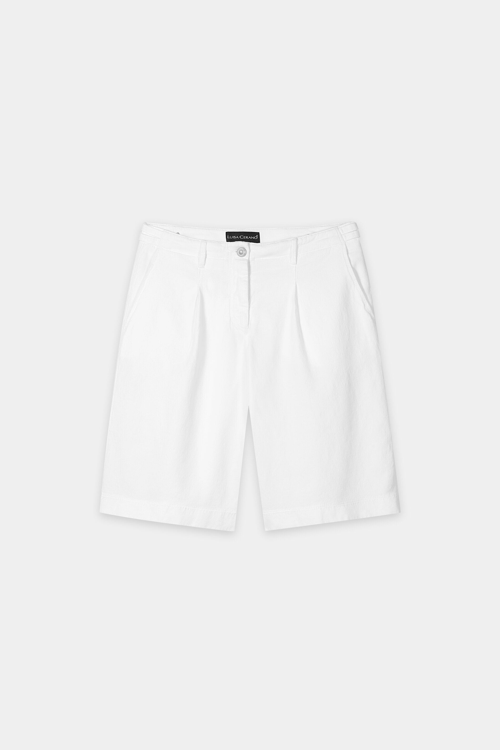 Bermuda aus Leinen-Mix - white - Standard | Artikel Front