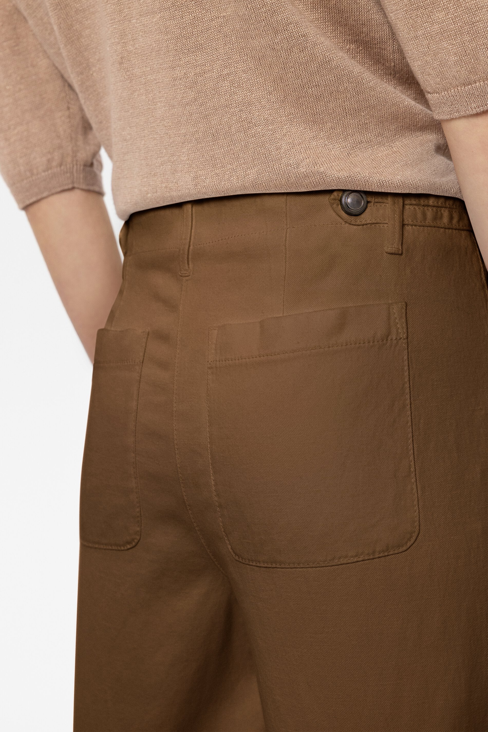 Bermuda aus Leinen-Mix - dark terracotta - Standard | Model Detail