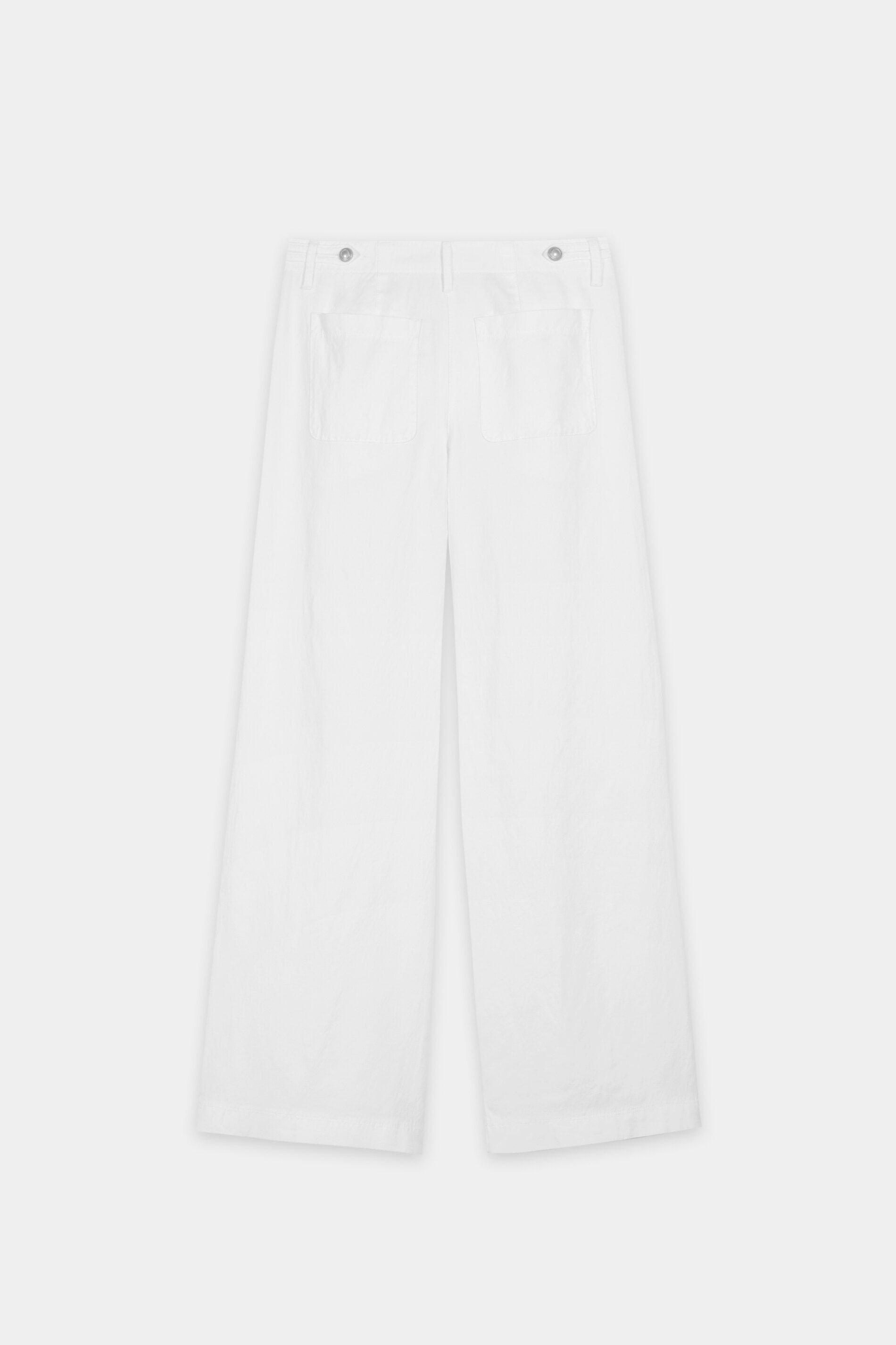 Wideleg-Chino aus Leinen-Mix - white - Standard | Artikel Rück