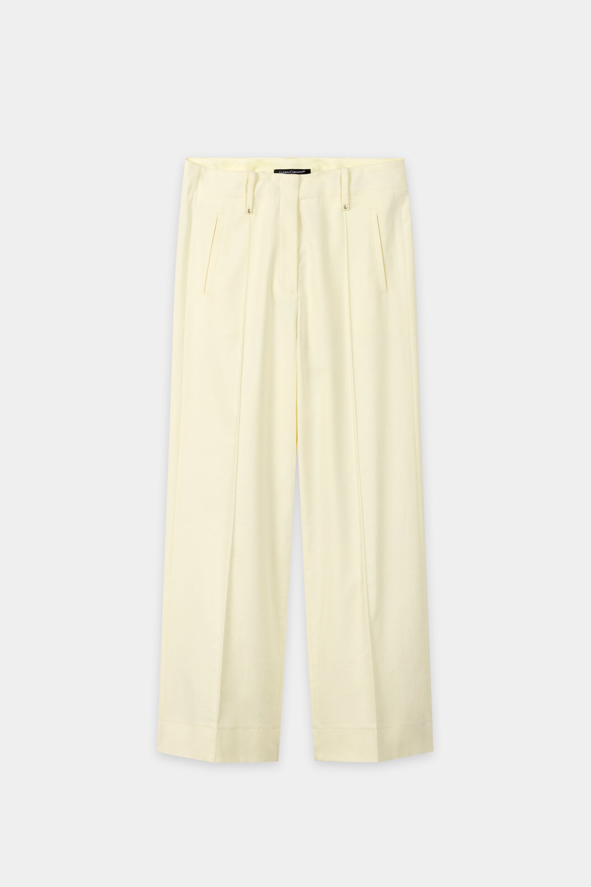 Twill-Wideleg-Pants - citron - Standard | Artikel Front