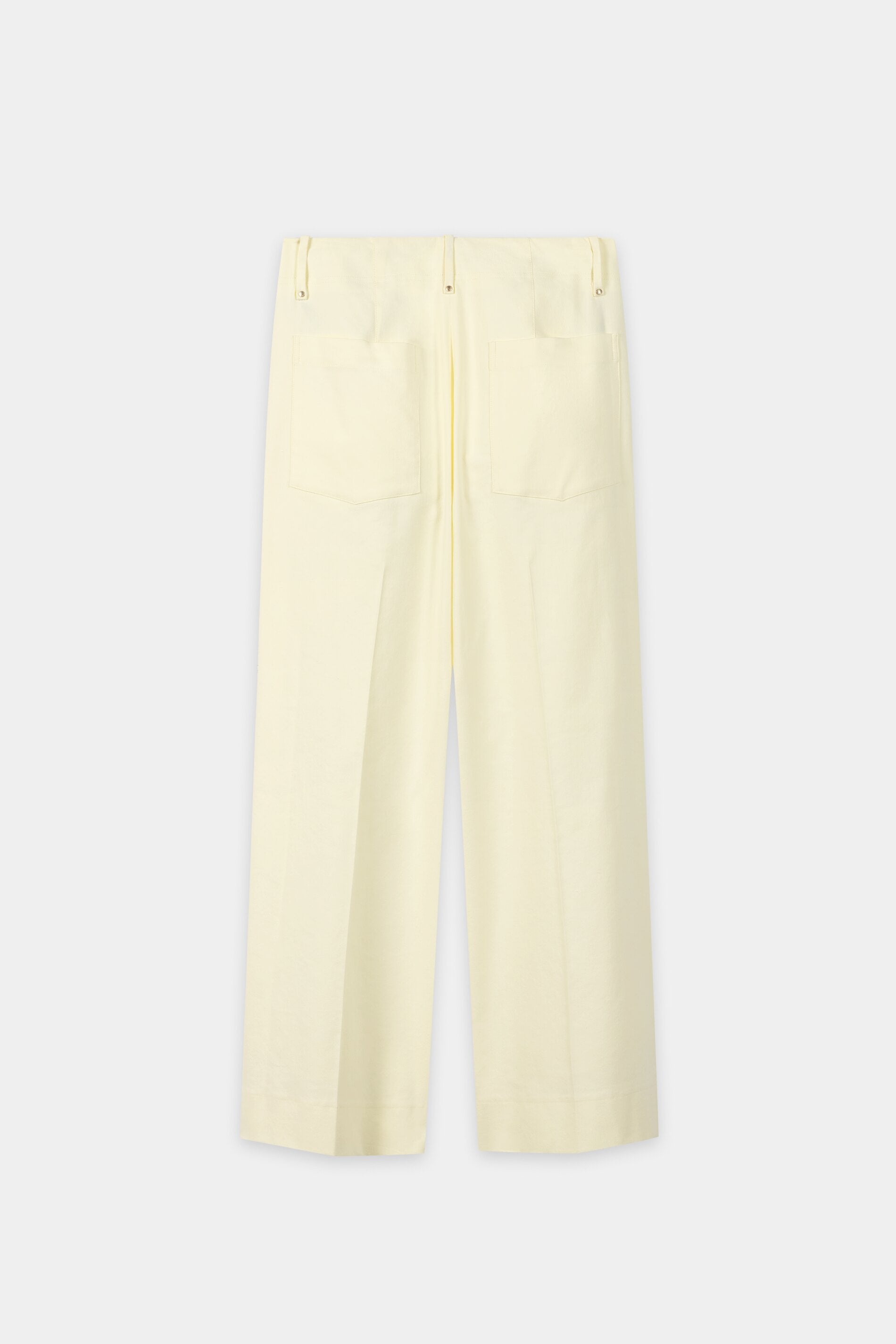 Twill-Wideleg-Pants - citron - Standard | Artikel Rück