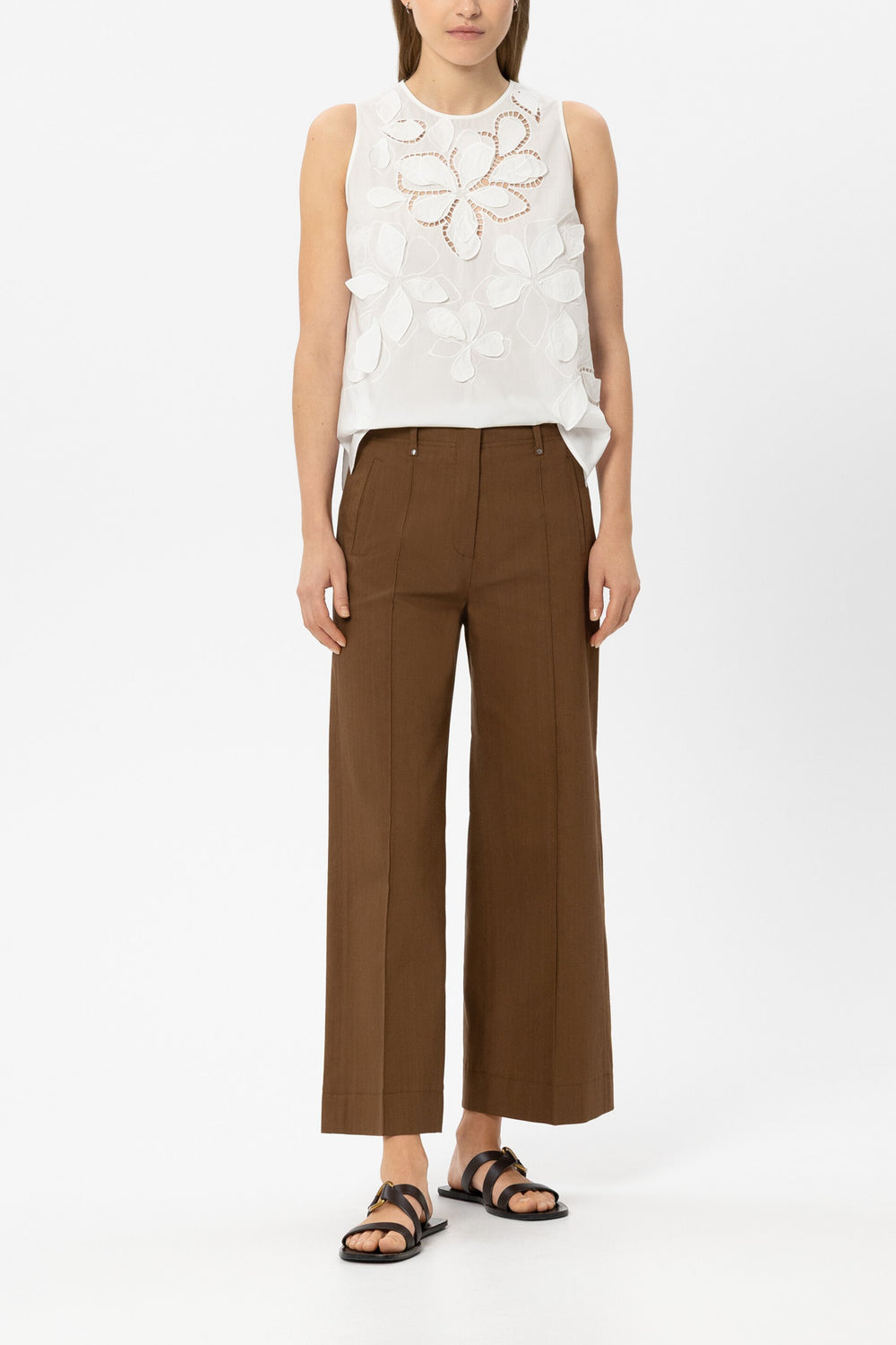 Twill-Wideleg-Pants - dark terracotta - Standard