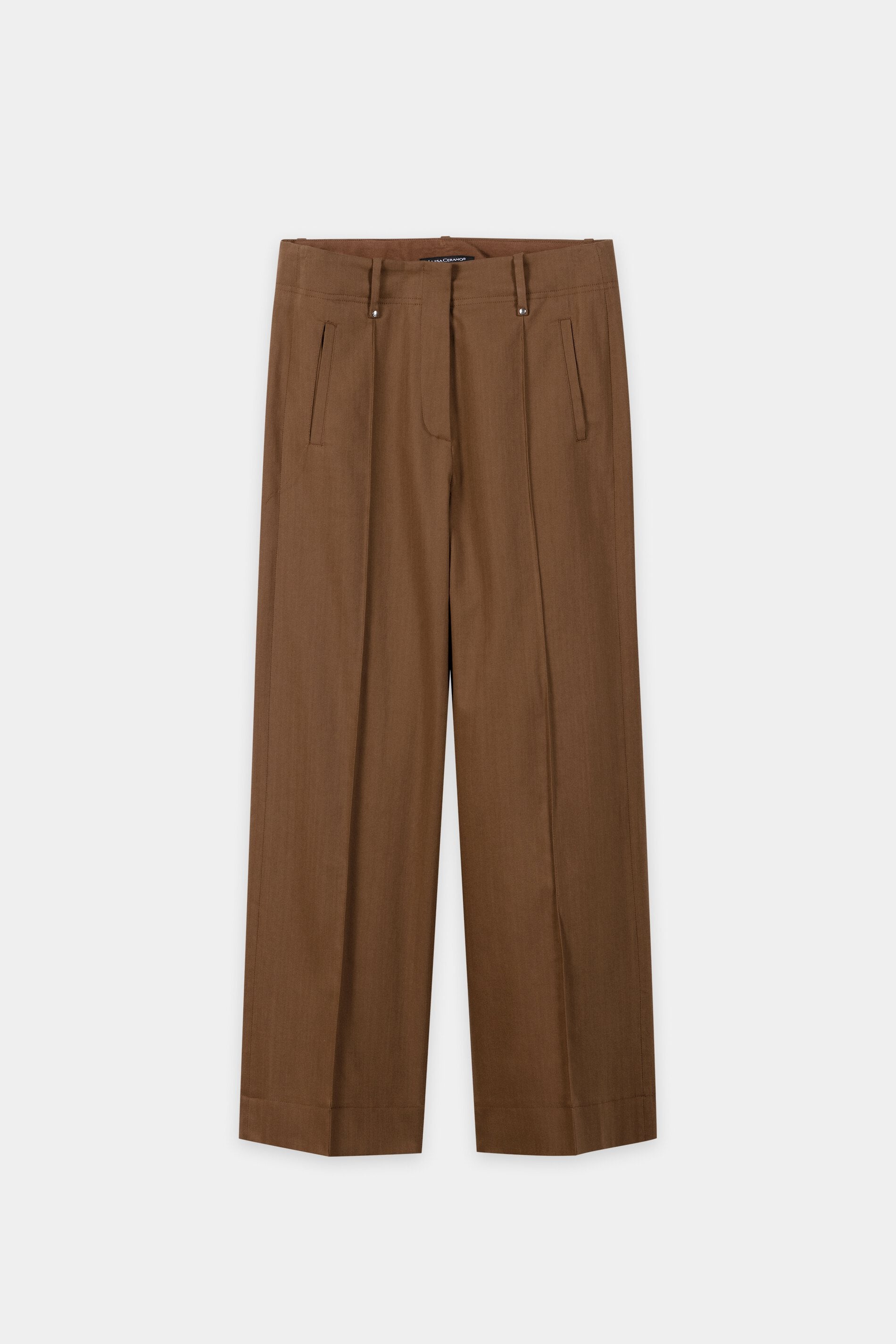 Twill-Wideleg-Pants - dark terracotta - Standard | Artikel Front