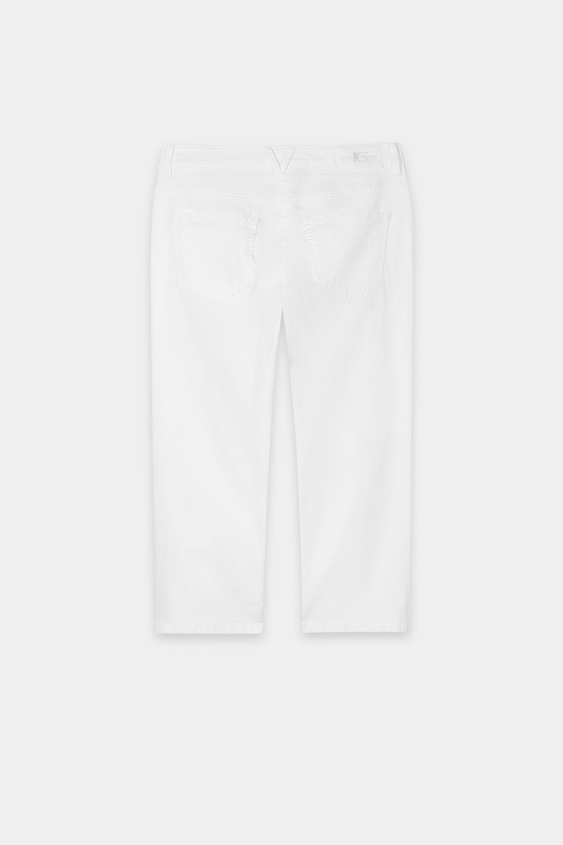 Skinny-Capri-Denim - white - Standard | Artikel Rück