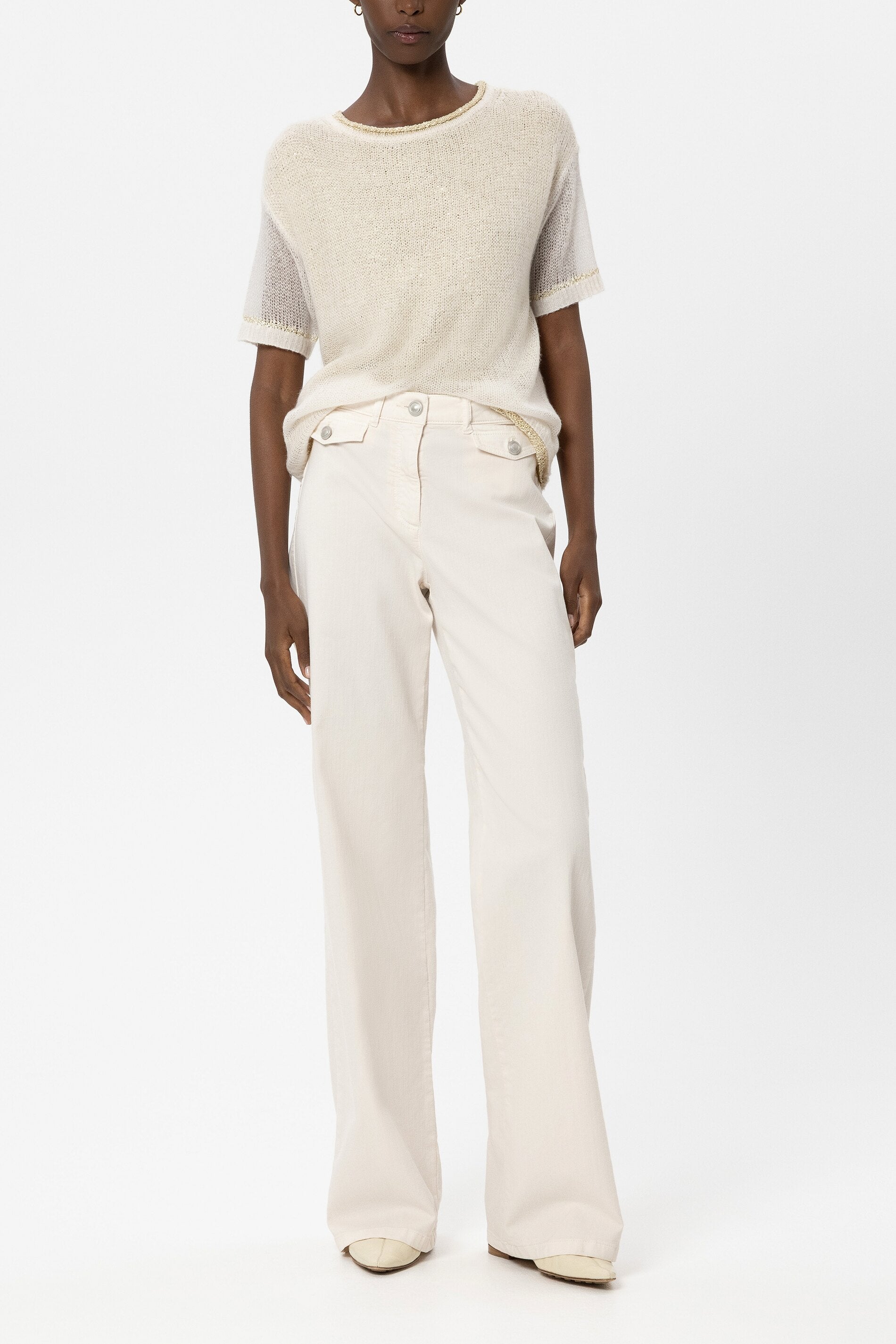 Wideleg-Denim - milk - Standard | Model Front