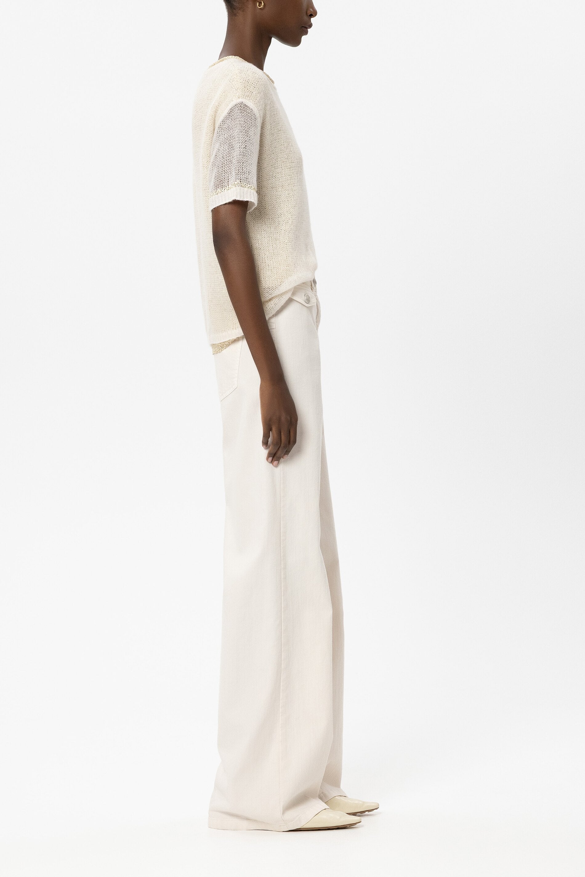 Wideleg-Denim - milk - Standard | Model Seite