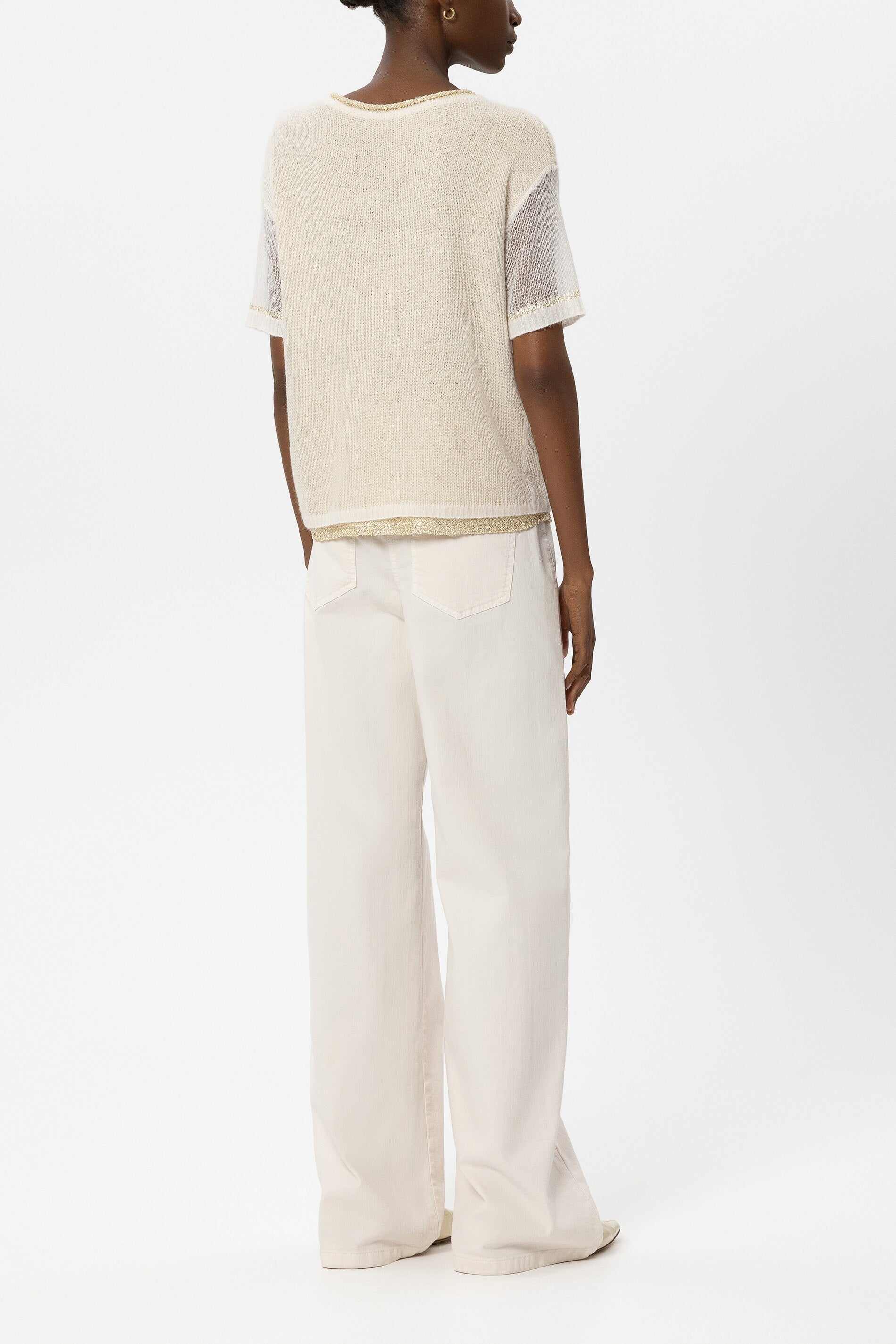 Wideleg-Denim - milk - Standard | Model Rück