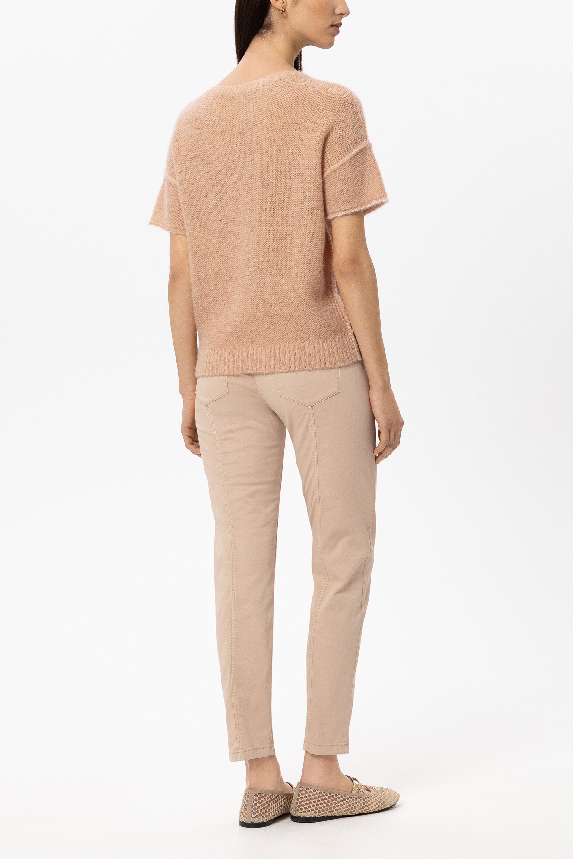 High-Stretch-Colour-Denim - cappuccino - Standard | Model Rück