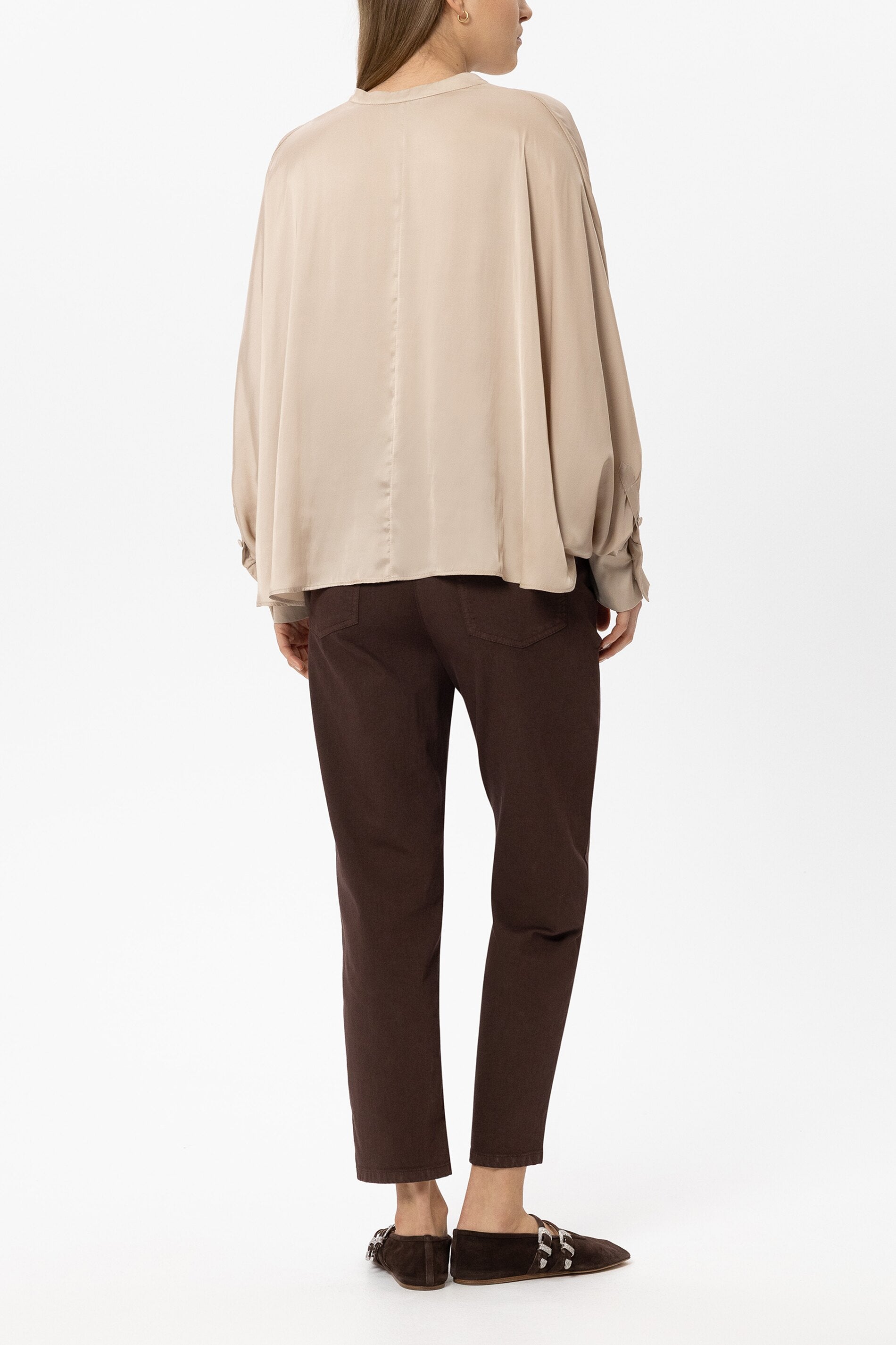 Chino-Colour-Denim - marone - Standard | Model Rück