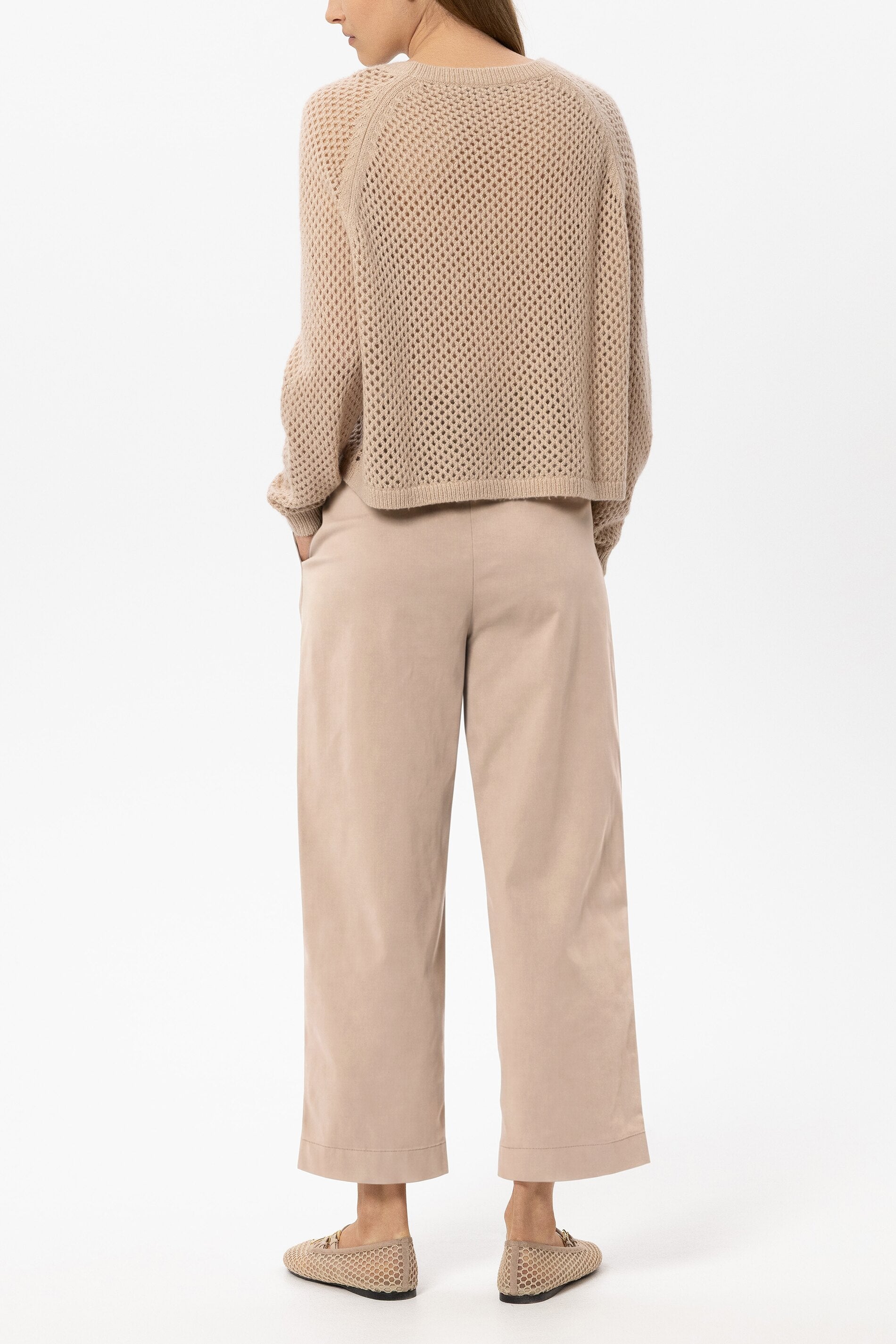 High-Stretch-Chino - cappuccino - Standard | Model Rück