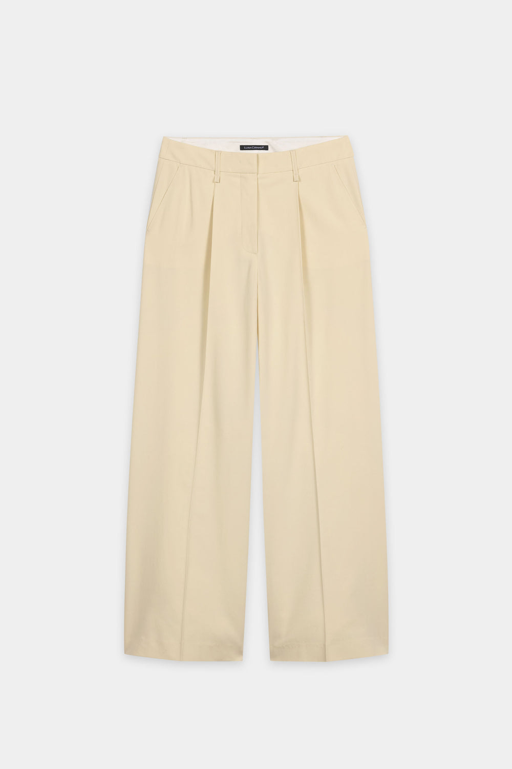 Canvas wide-leg pants - butter yellow - Standard