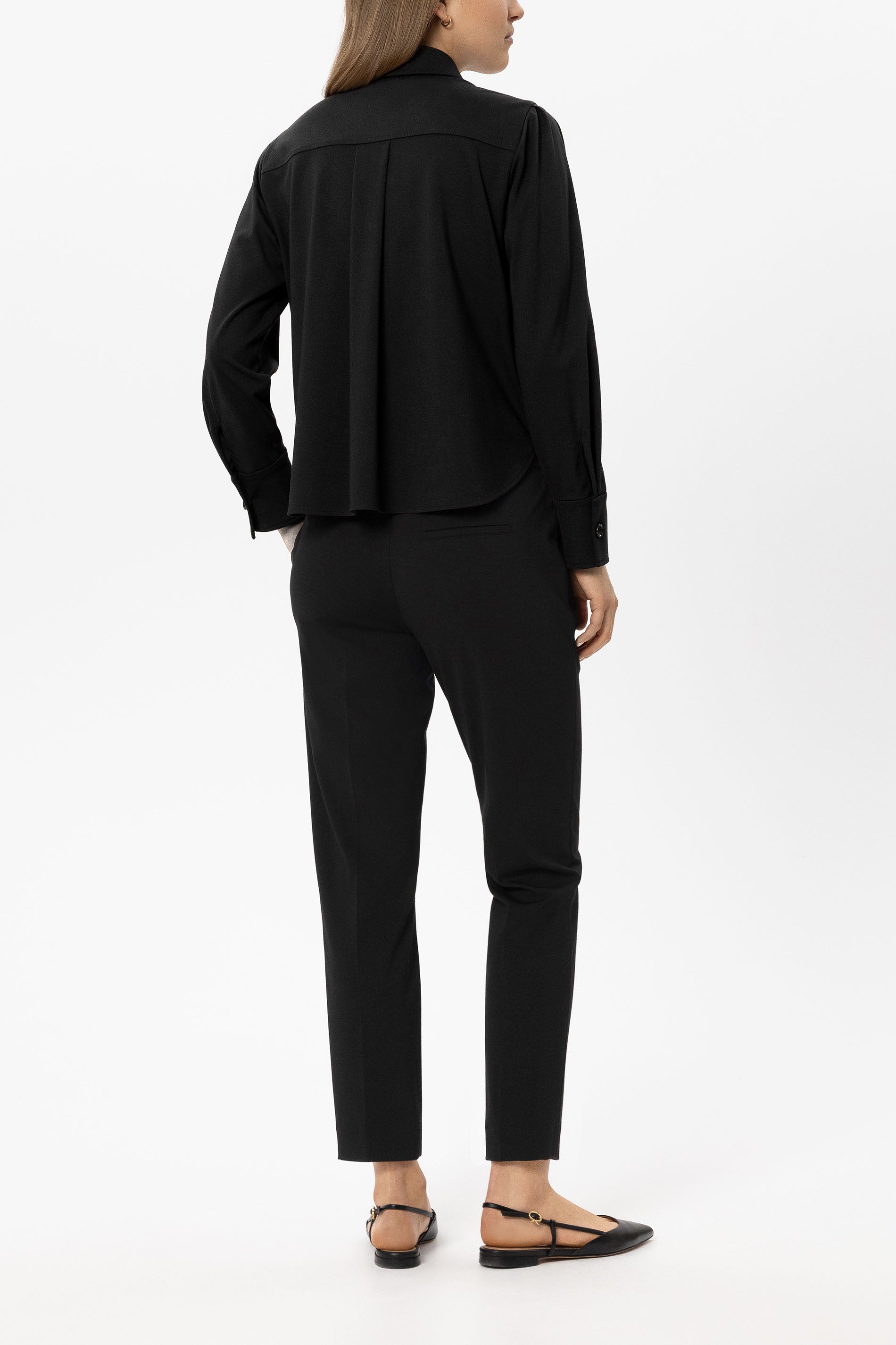 Joggpants aus Punto-Milano - black - Standard | Model Rück