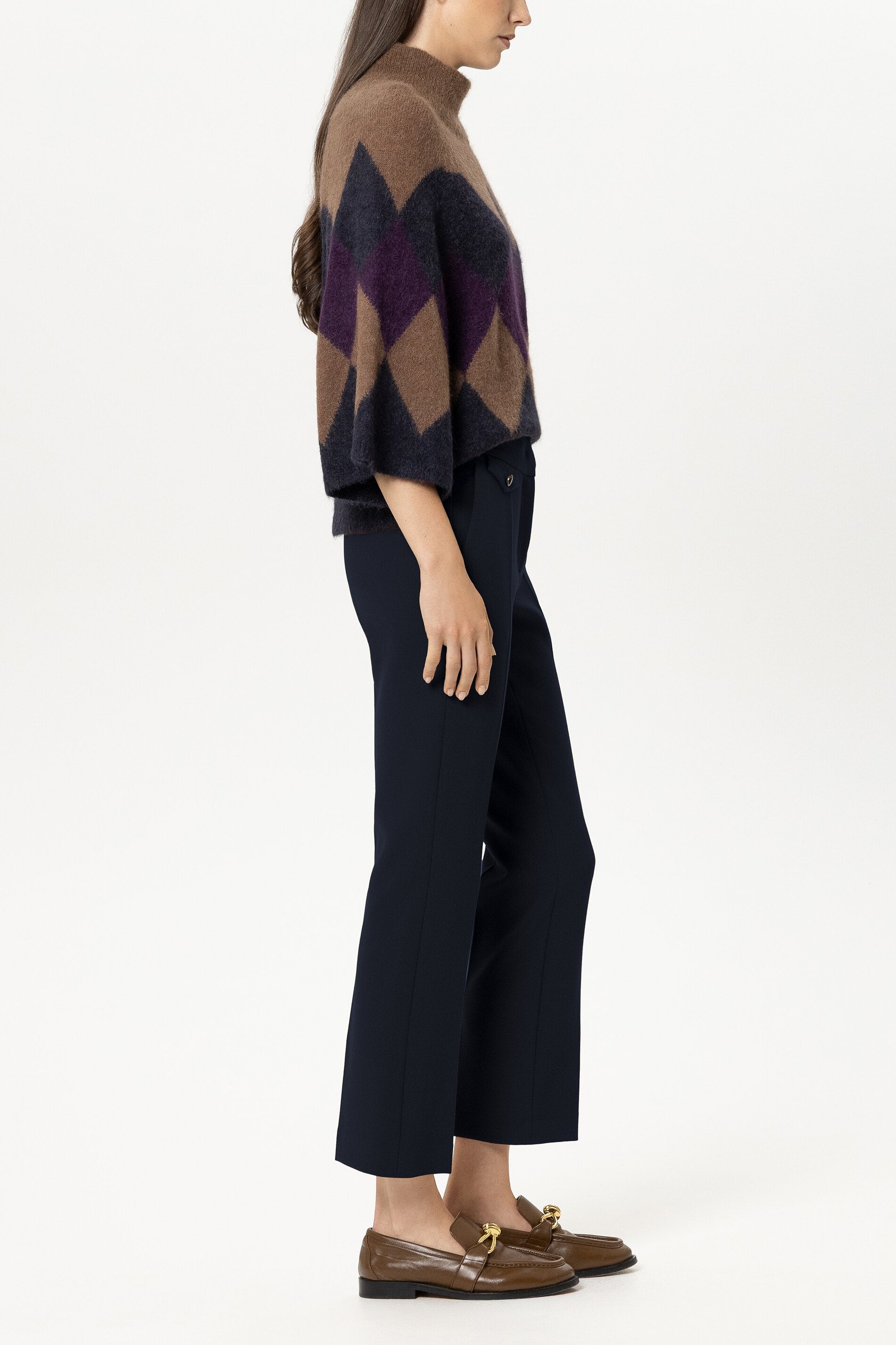 Babyflare-Pants - winter navy - Standard | Model Seite