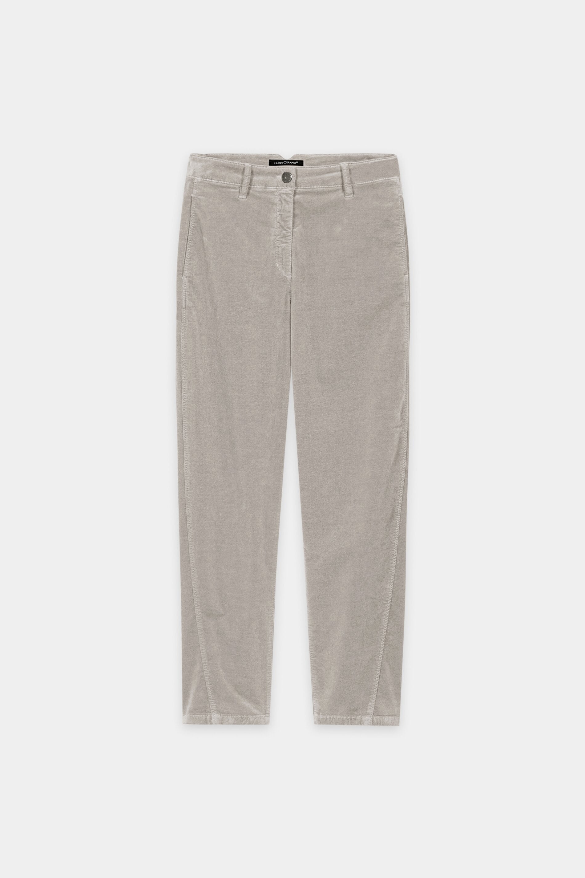 Barrelleg-Velvet-Pants - pearl - Standard | Artikel Front
