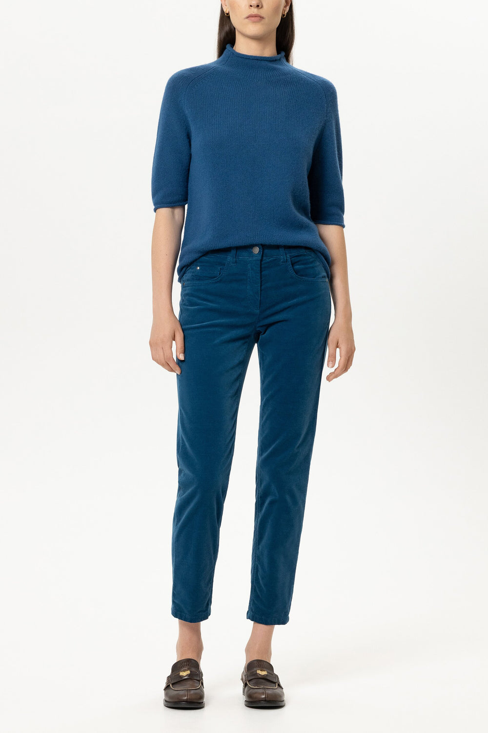 Skinny-Velvet-Pants - sapphire - Standard