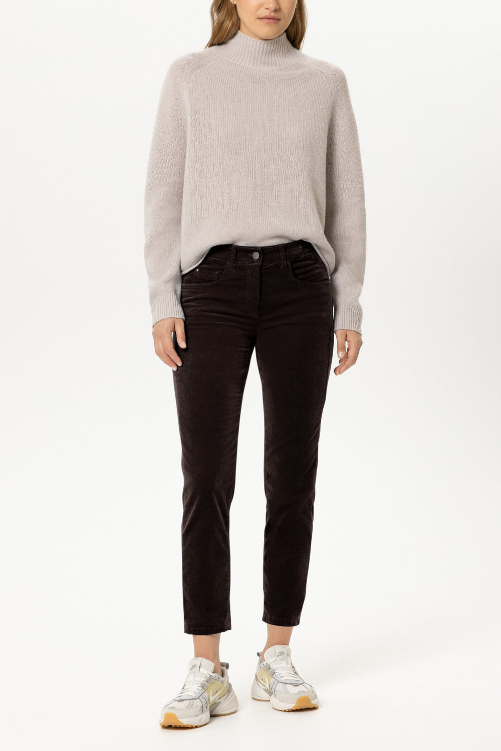 Skinny-Velvet-Pants - truffle - Standard