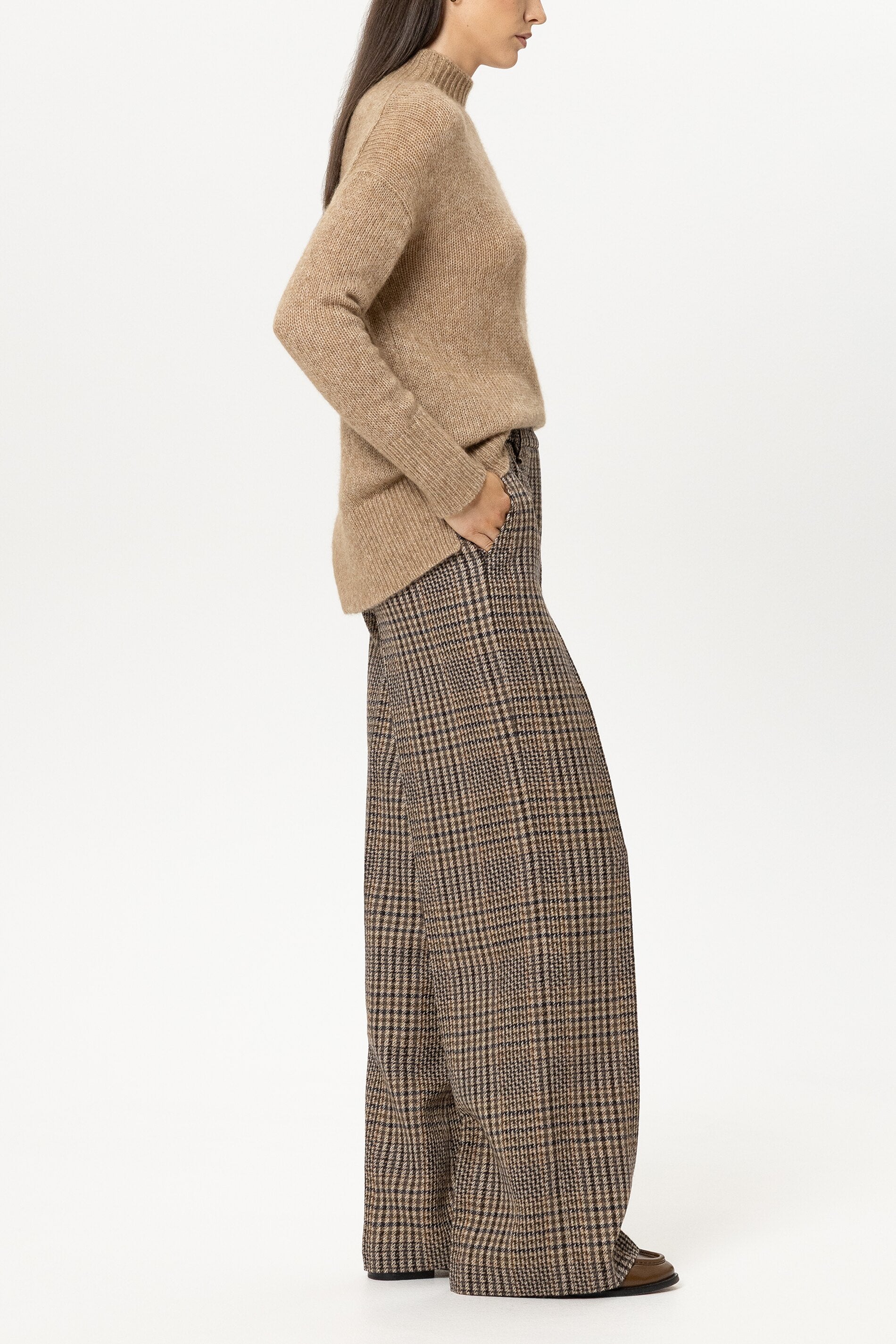 Karo-Wideleg-Pants - multi - Standard | Model Seite
