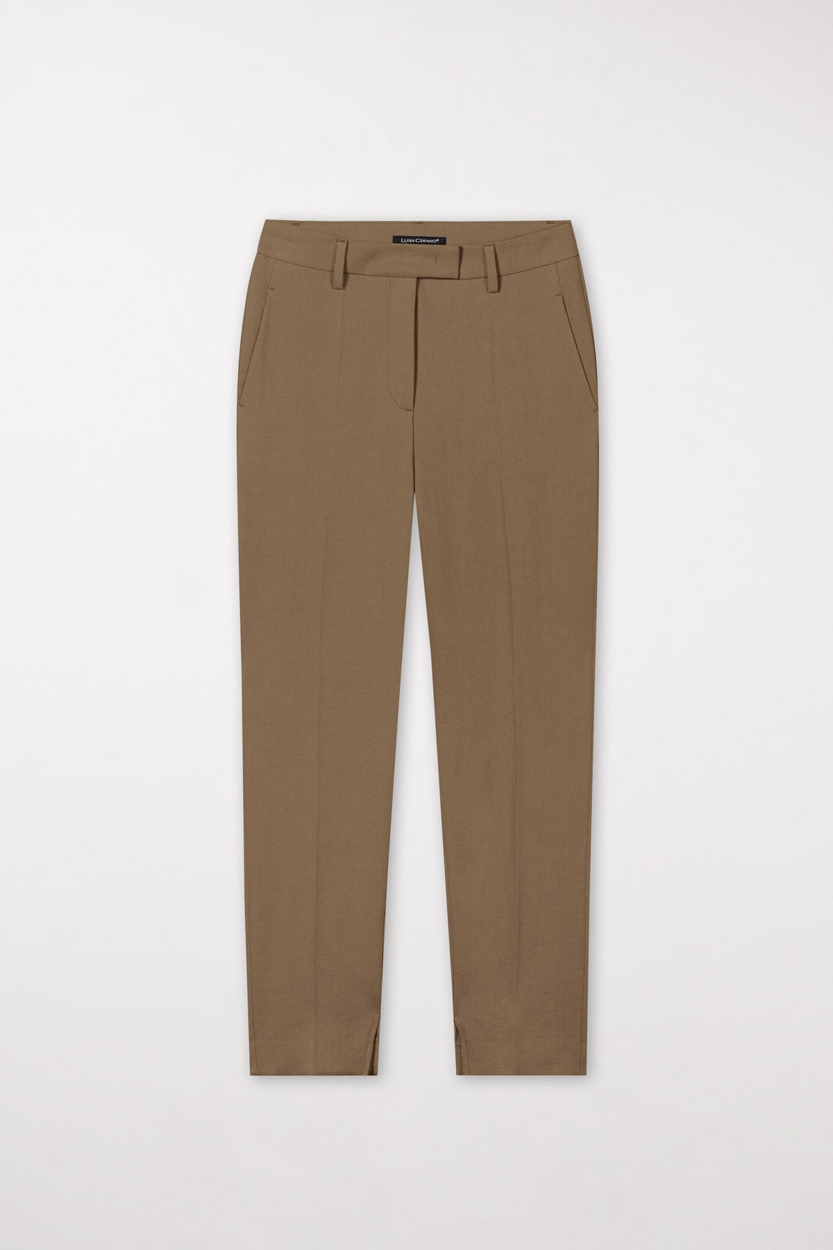 Tapered-Pants aus Leinen-Mix - tobacco - Standard | Artikel Front