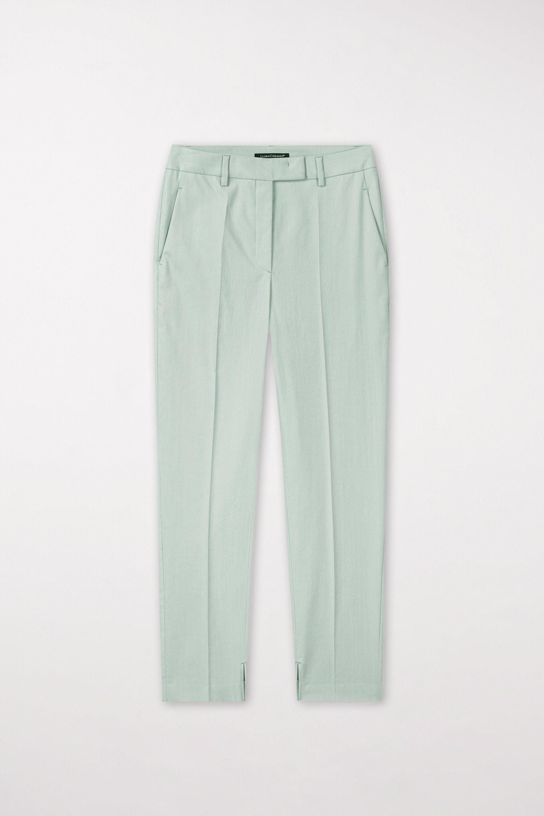Baumwollstretch-Tapered-Pants - mint - Standard | Artikel Front