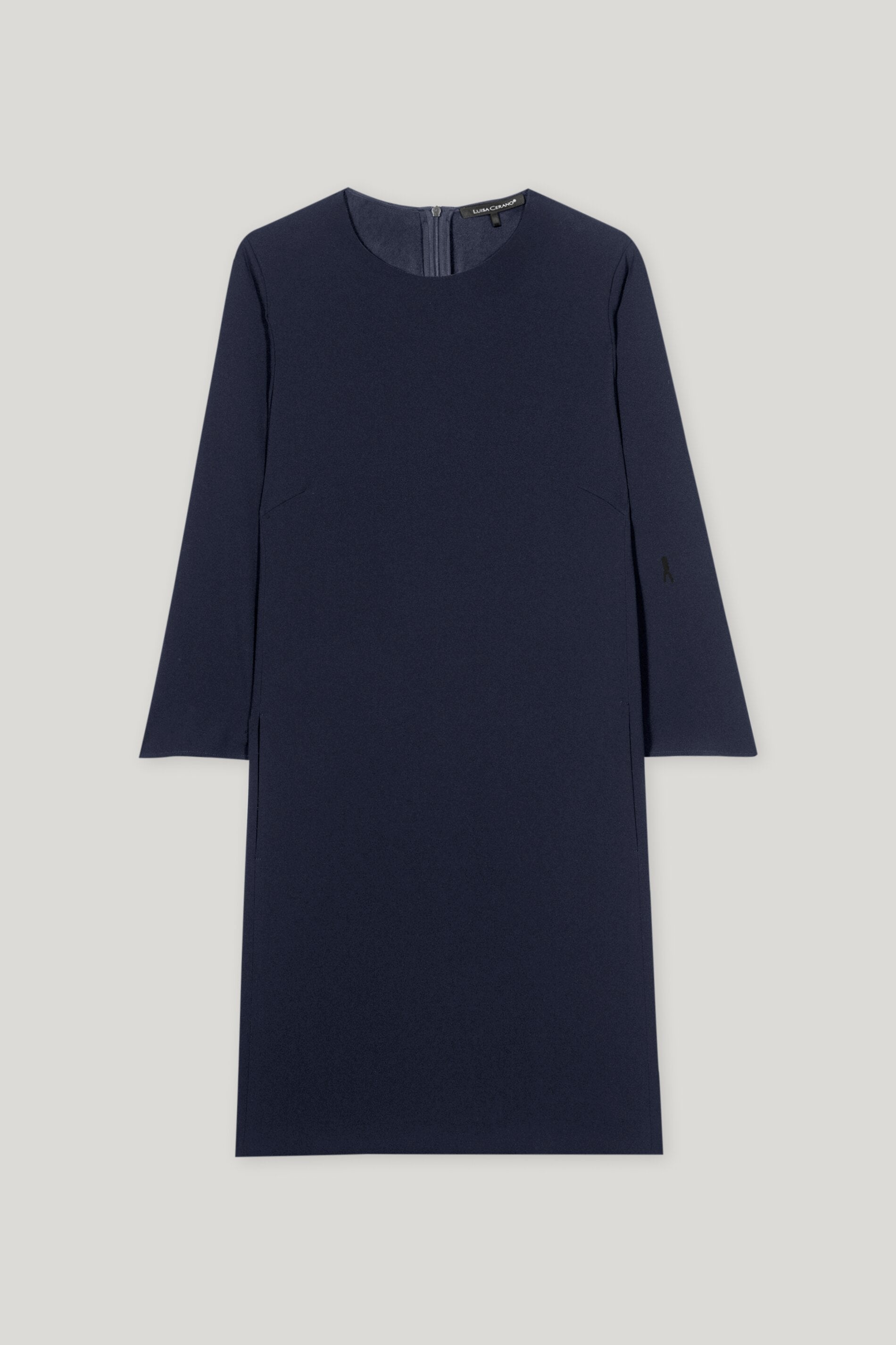 Midikleid aus Techno-Sablé - dark navy - Standard | Artikel Front