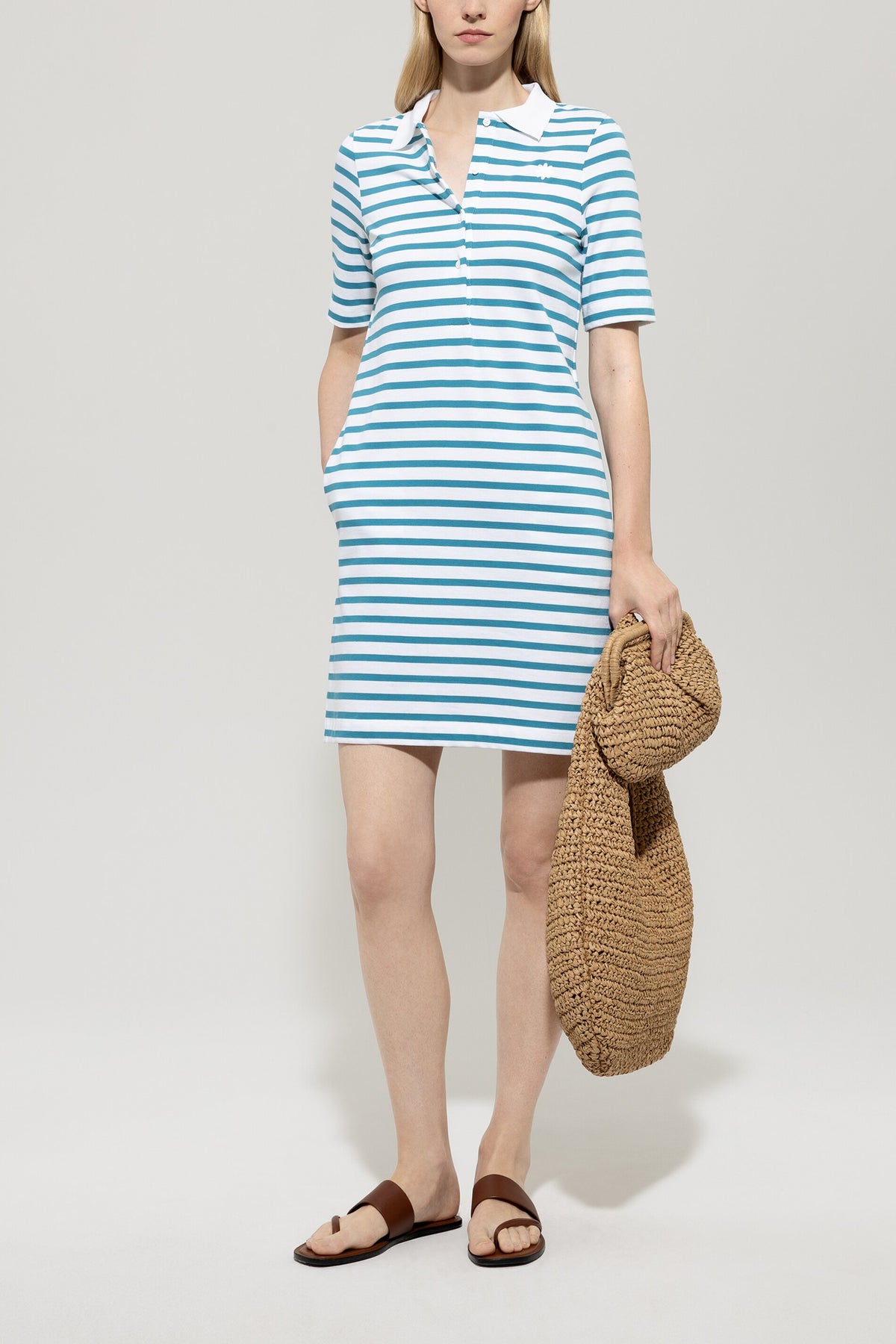 Streifen-Polokleid - multi - Standard | Model Front