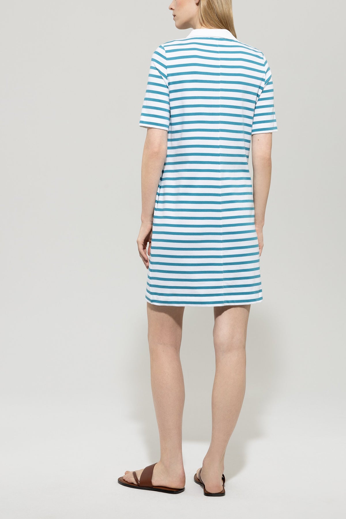 Streifen-Polokleid - multi - Standard | Model Rück