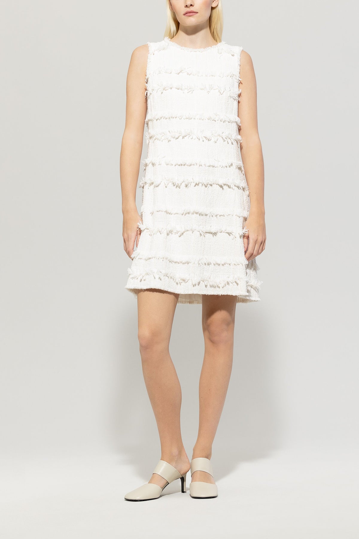 Tweed-Shiftdress - off white - Standard | Model Front