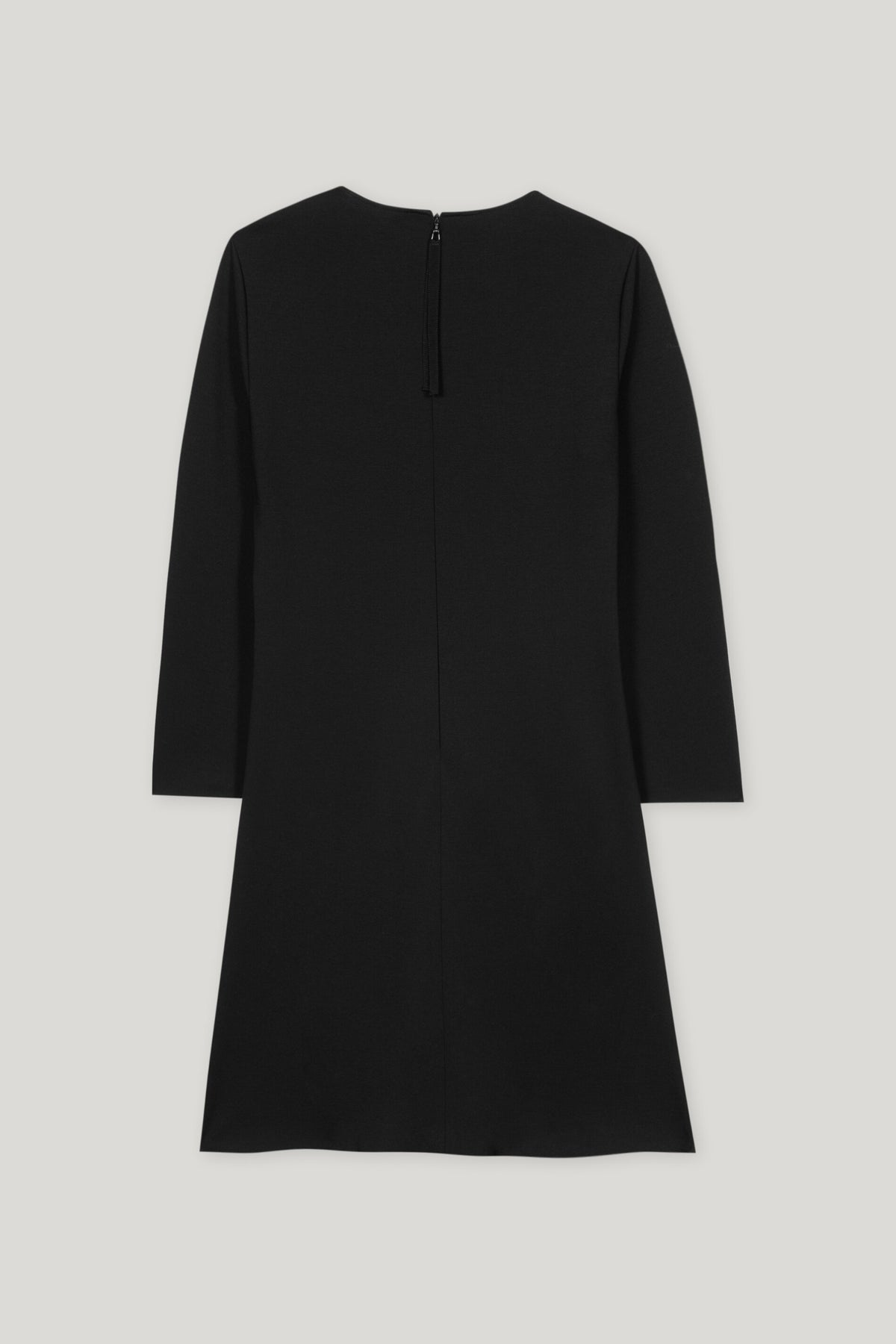 Minikleid aus Punto-Milano - deep black - lange Version | Artikel Rück
