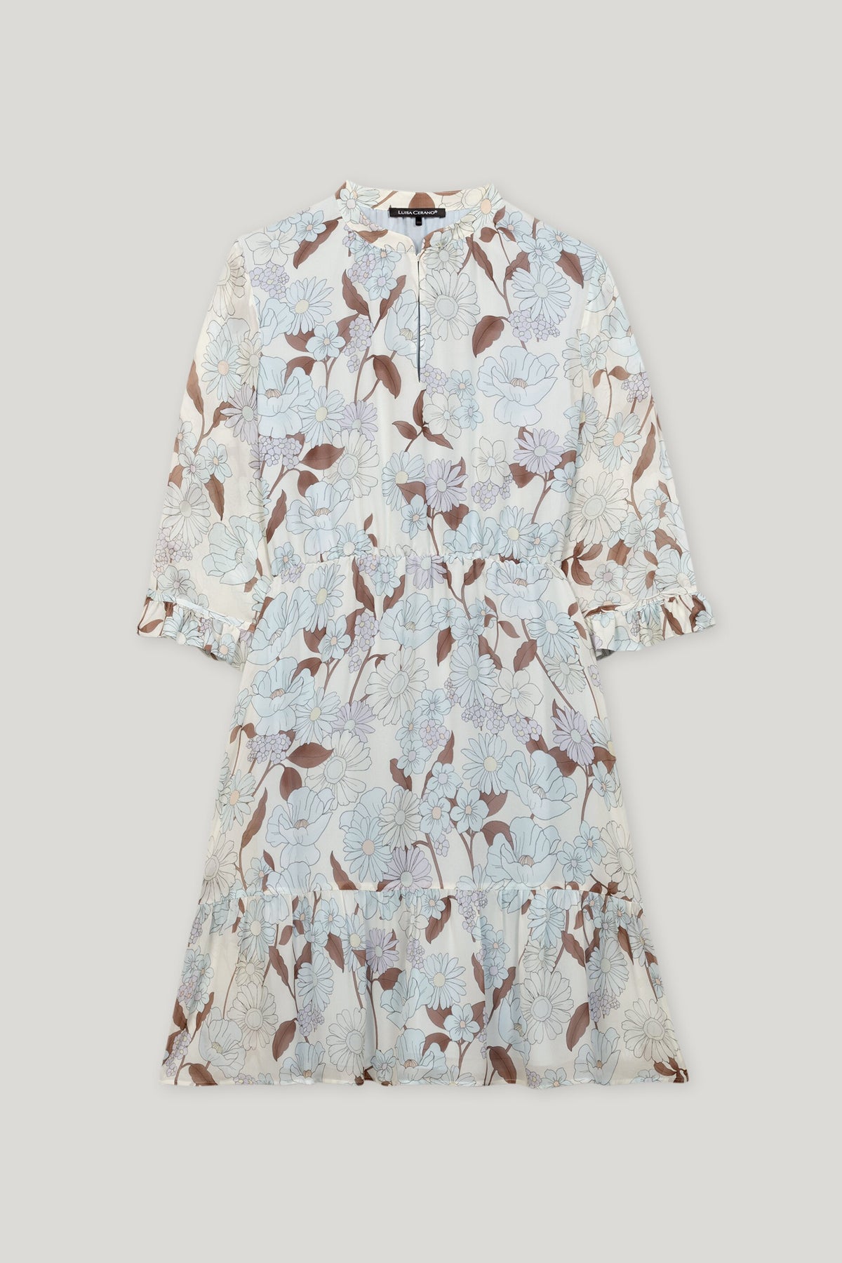 Midikleid mit Flower-Print - multi - Standard | Artikel Front