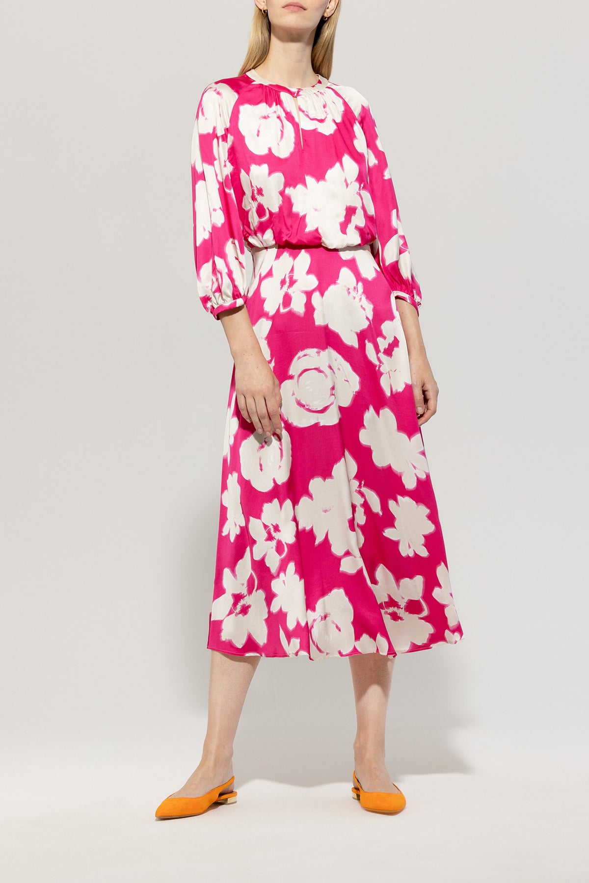 Maxikleid mit Flower-Print - blossom pink / multi - Standard | Model Front