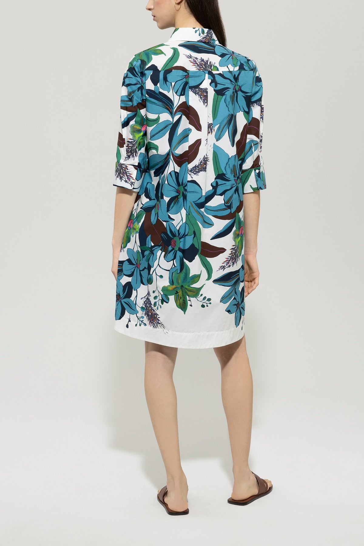 Hemdkleid mit Hawaii-Print - multi - Standard | Model Rück