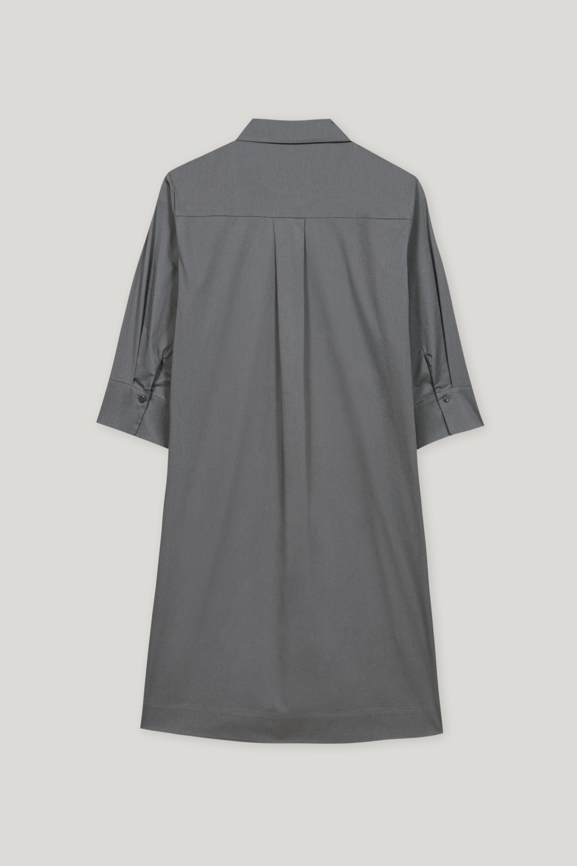 Gabardine-Hemdblusenkleid - cool grey - Standard | Artikel Rück
