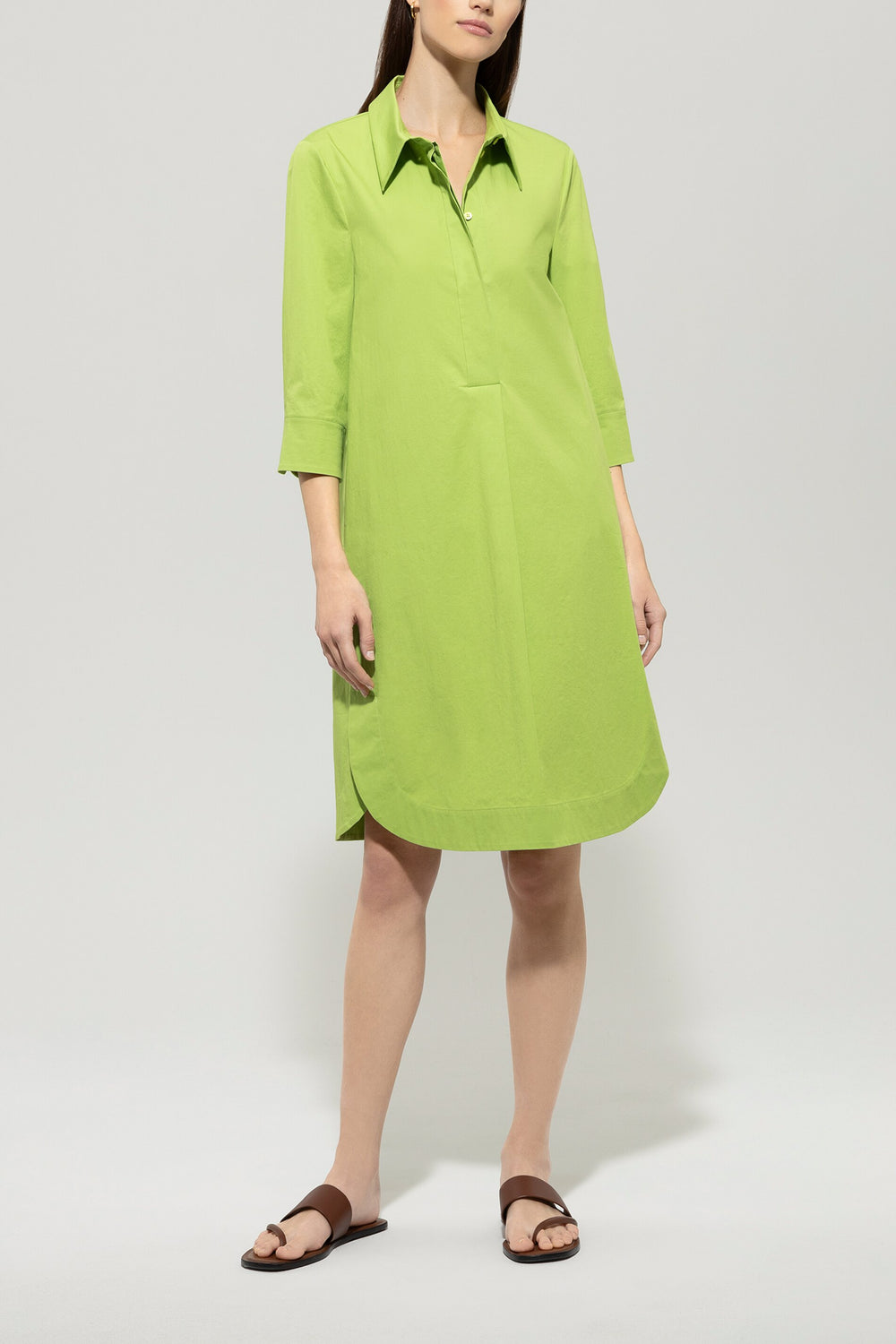 Robe-chemise en gabardine - pea green - Standard