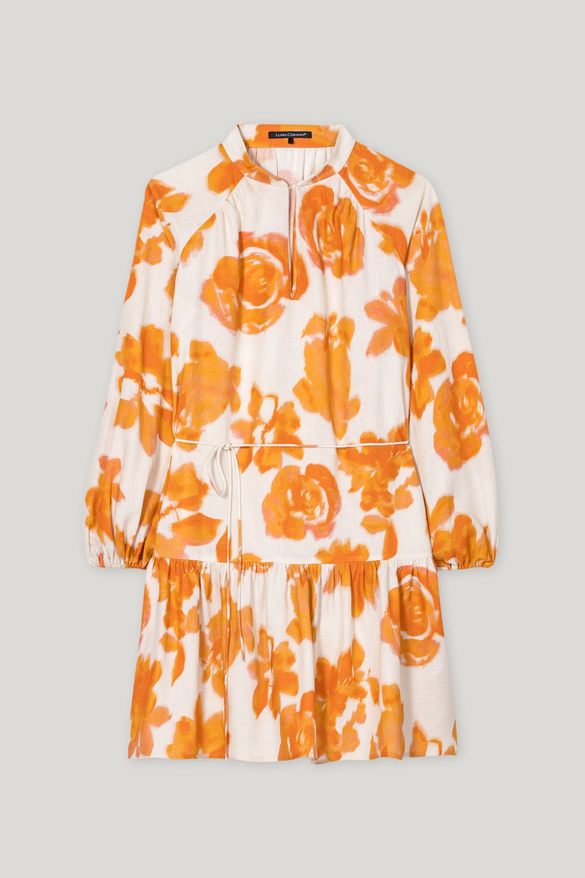 Minikleid mit Rose-Print - peachy orange / multi - Standard | Artikel Front