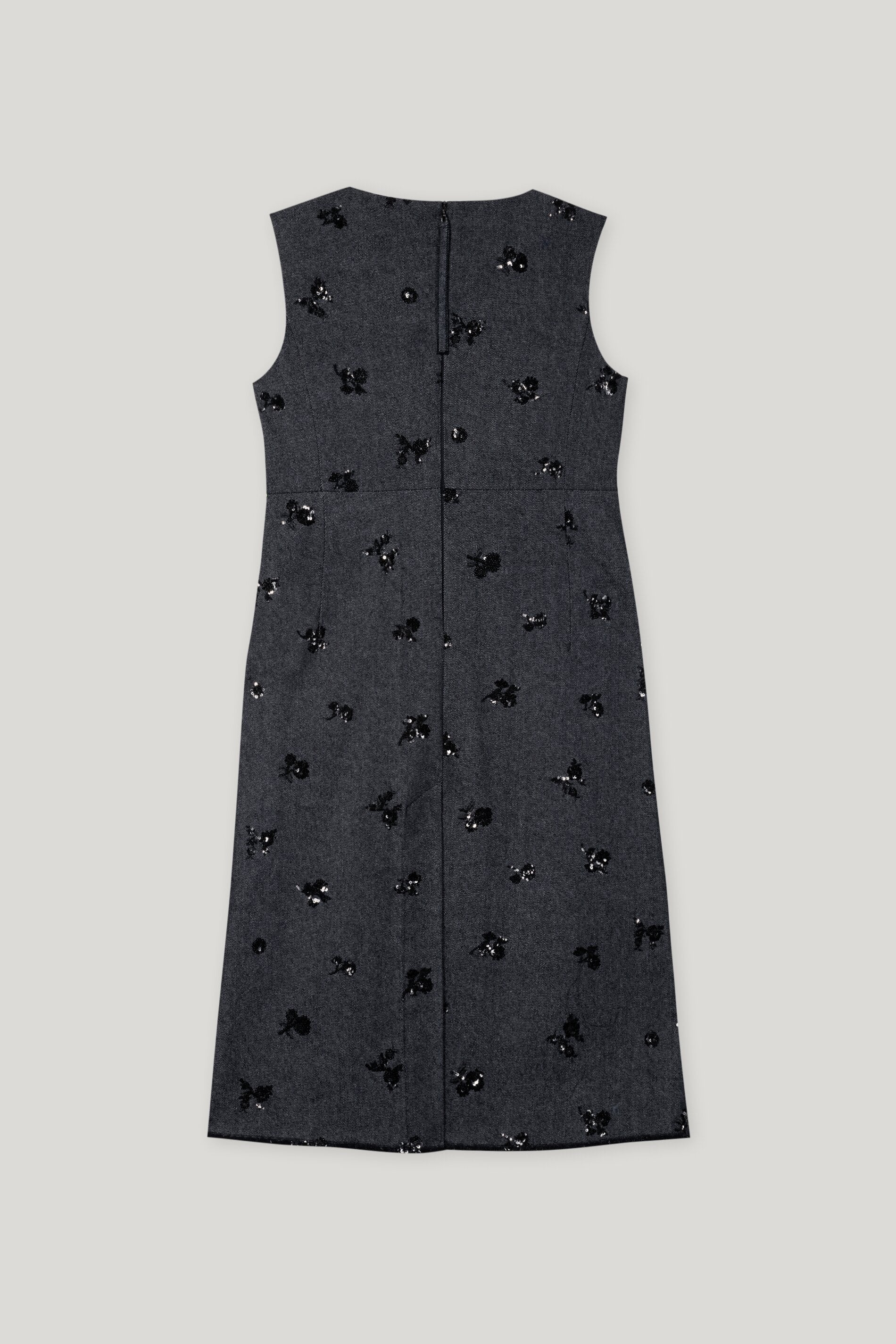 Pailletten-Denim-Kleid - dark denim blue - Standard | Artikel Rück