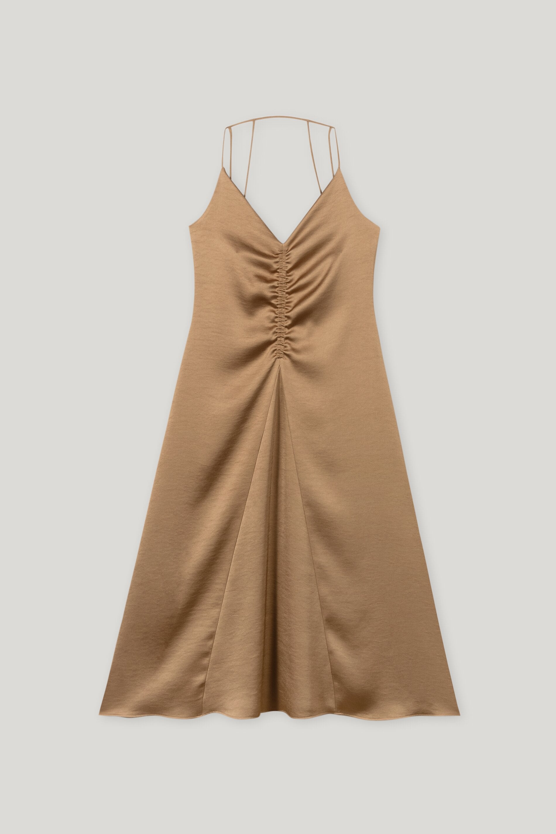 Satin-Slipdress - hanf - Standard | Artikel Front