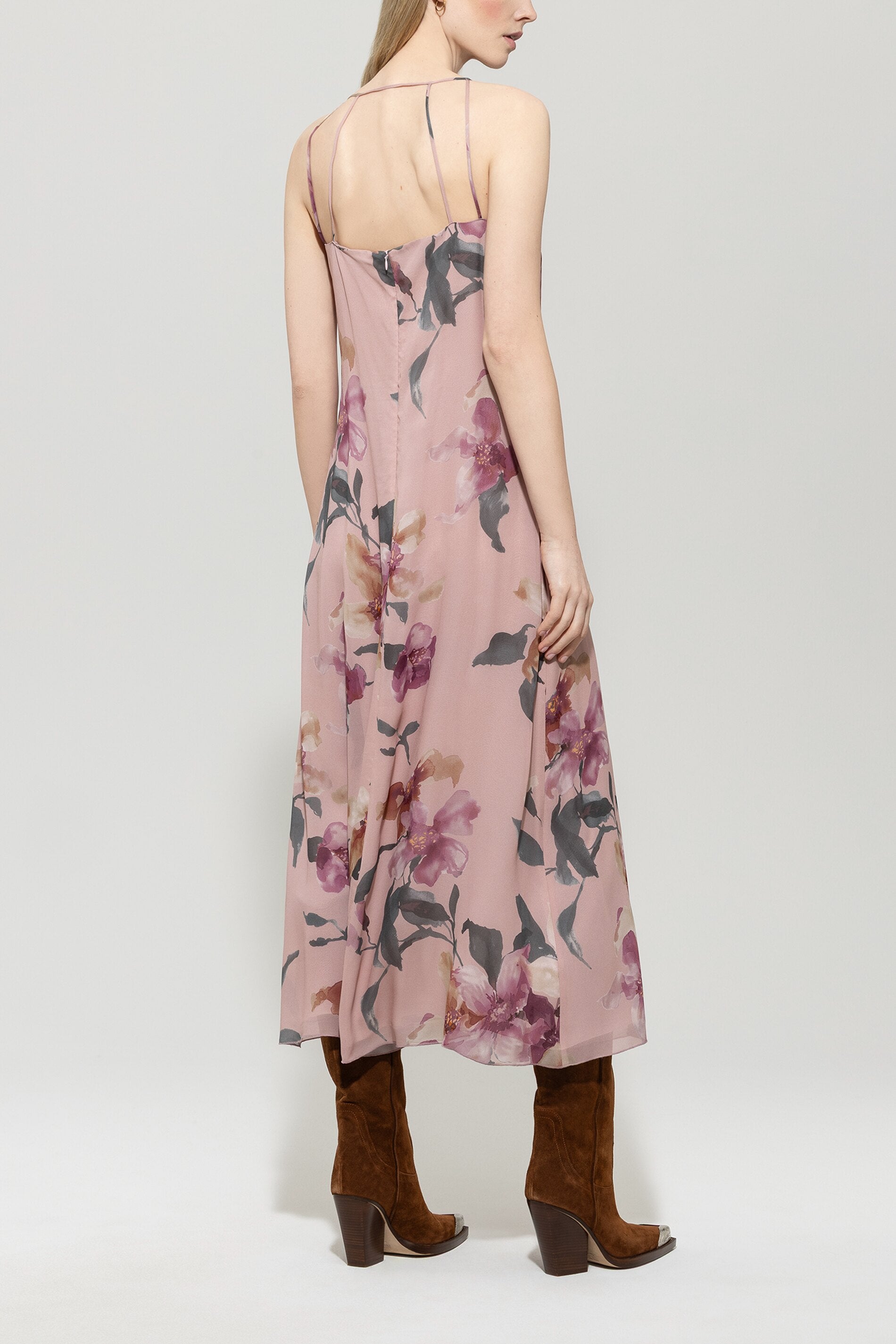 Kleid mit Flower-Print - multi - Standard | Model Rück