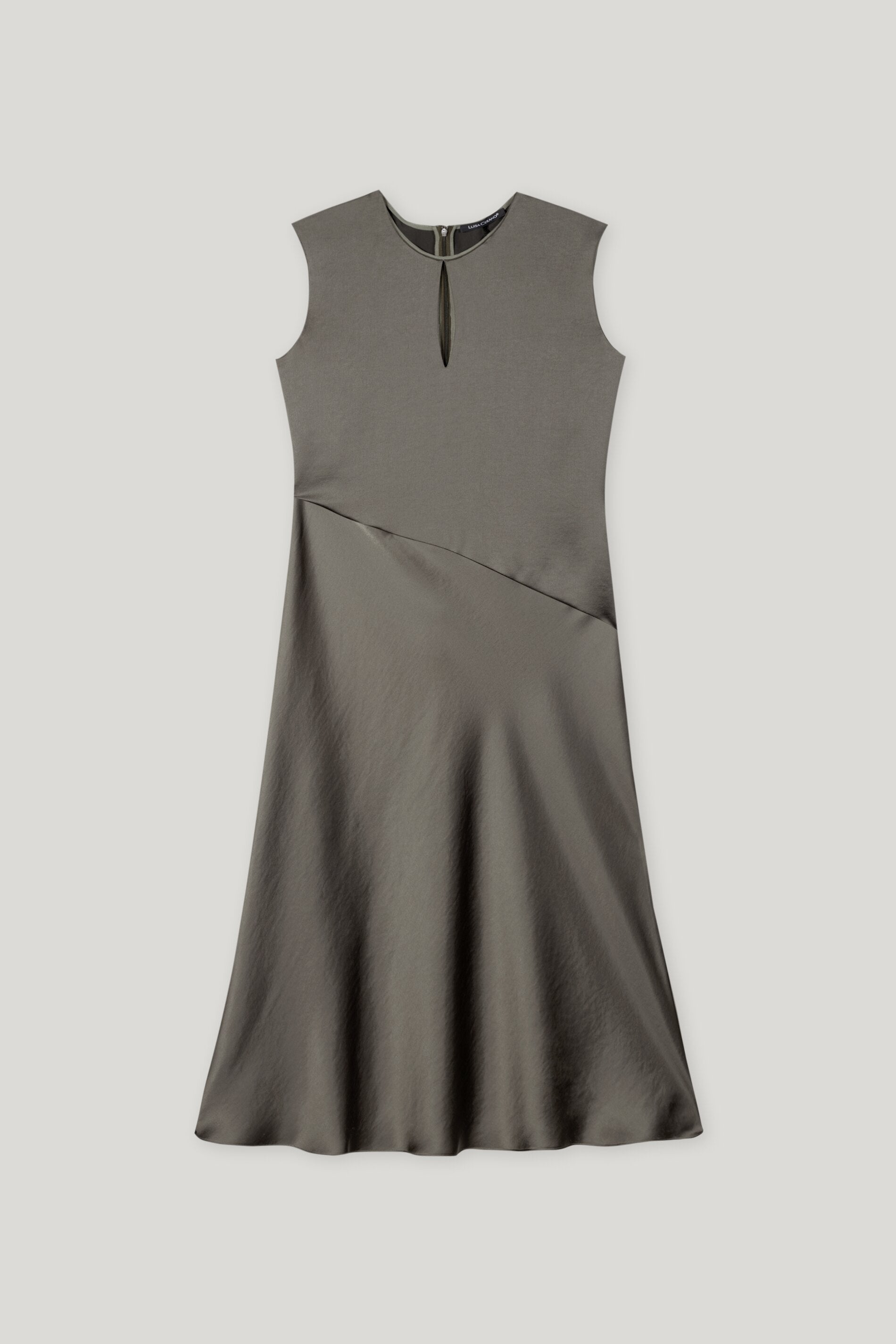 Shiftdress mit Cut-out-Detail - cool khaki - Standard | Artikel Front
