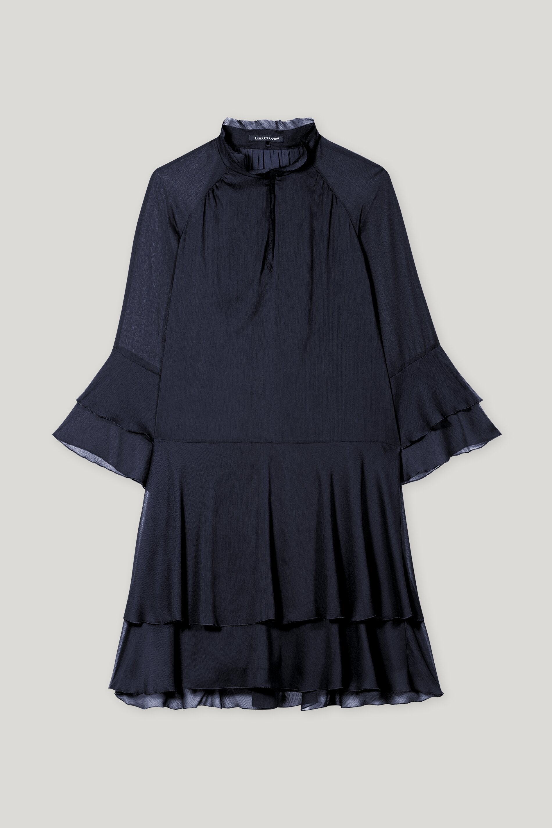 Kleid mit Rüschendetails - dark blue - Standard | Artikel Front