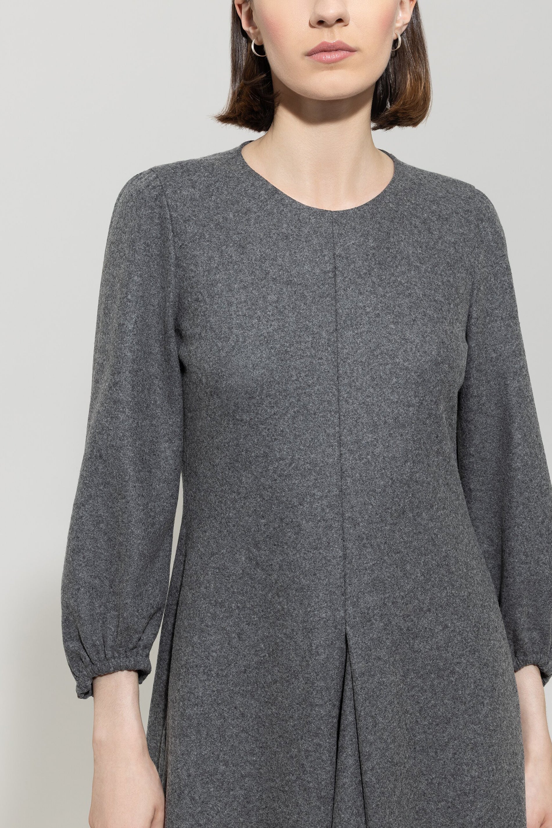 Flanell-Kleid - dark grey melange - Standard | Model Detail