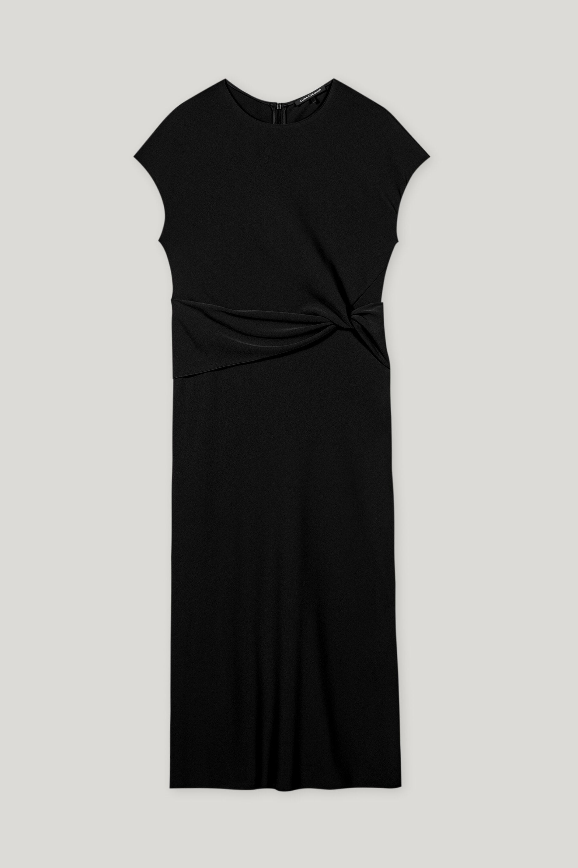 Kleid mit Drapédetail - deep black - Standard | Artikel Front